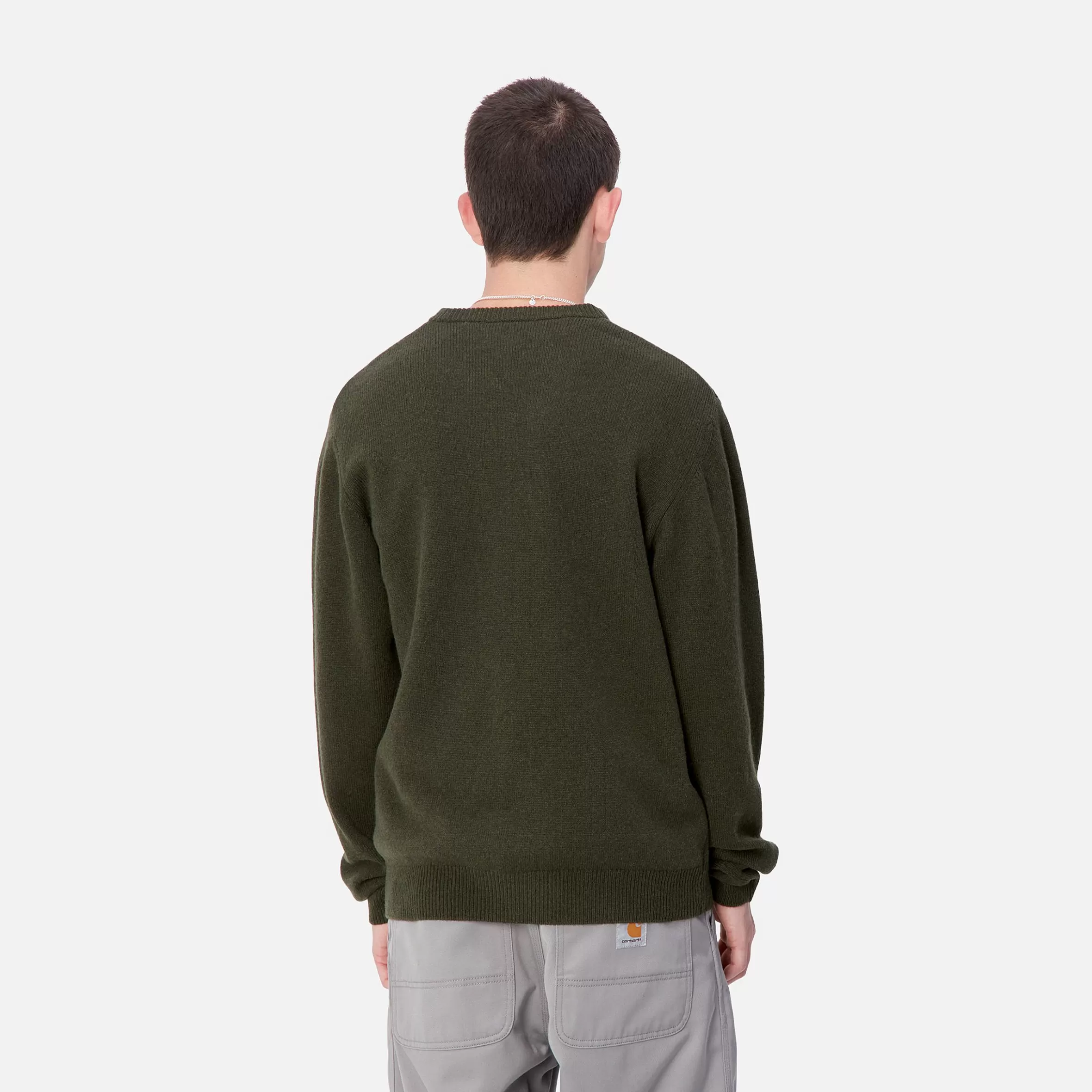 Malhas | Carhartt WIP Alten Sweater Office Green