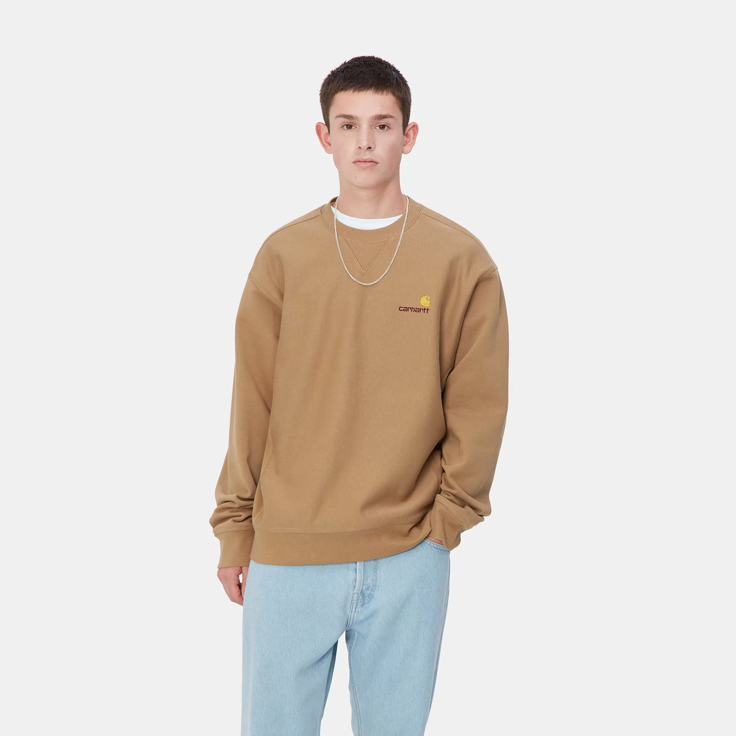 Sweats | Carhartt WIP American Script Sweatshirt Peanut