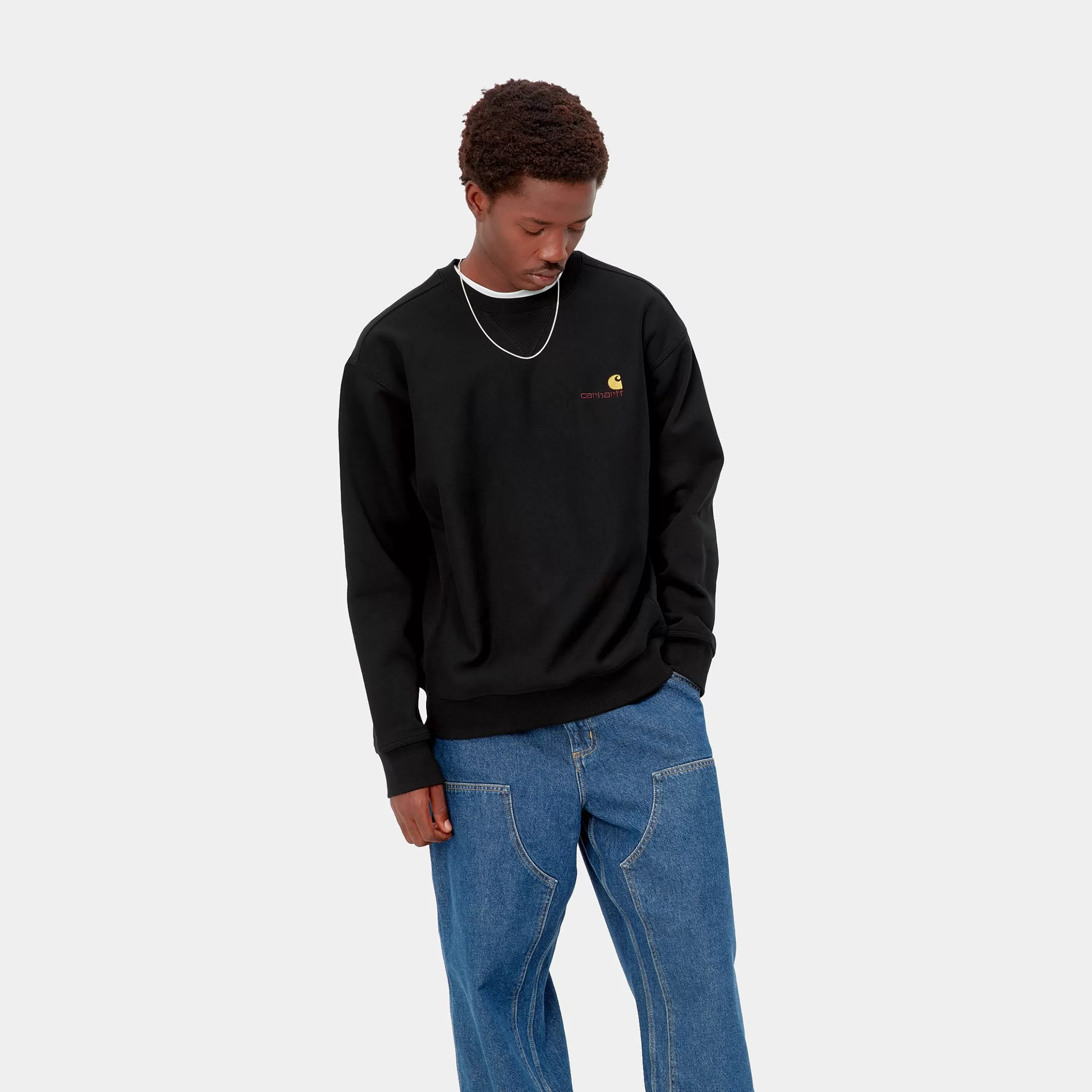 Sweats | Carhartt WIP American Script Sweatshirt Black