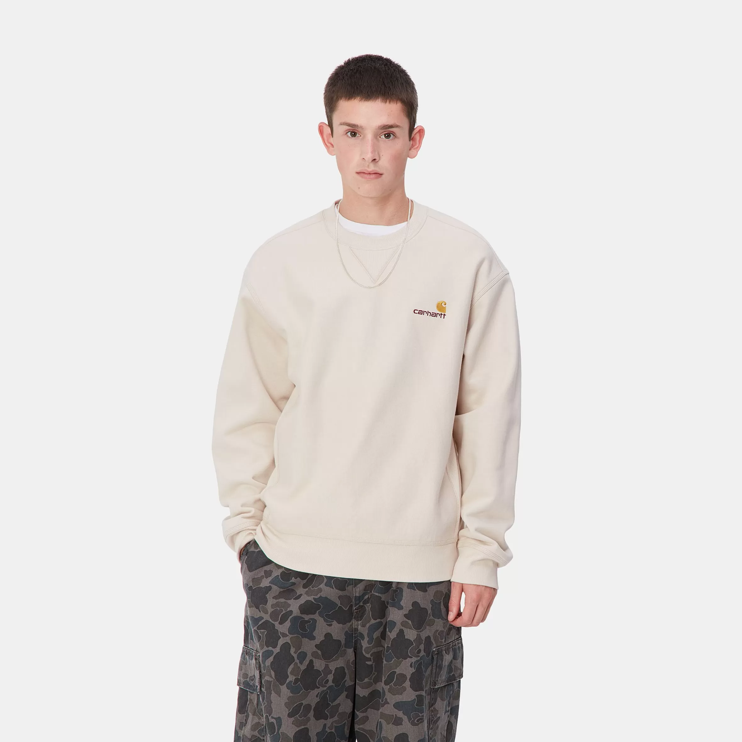 Sweats | Carhartt WIP American Script Sweatshirt Moonbeam