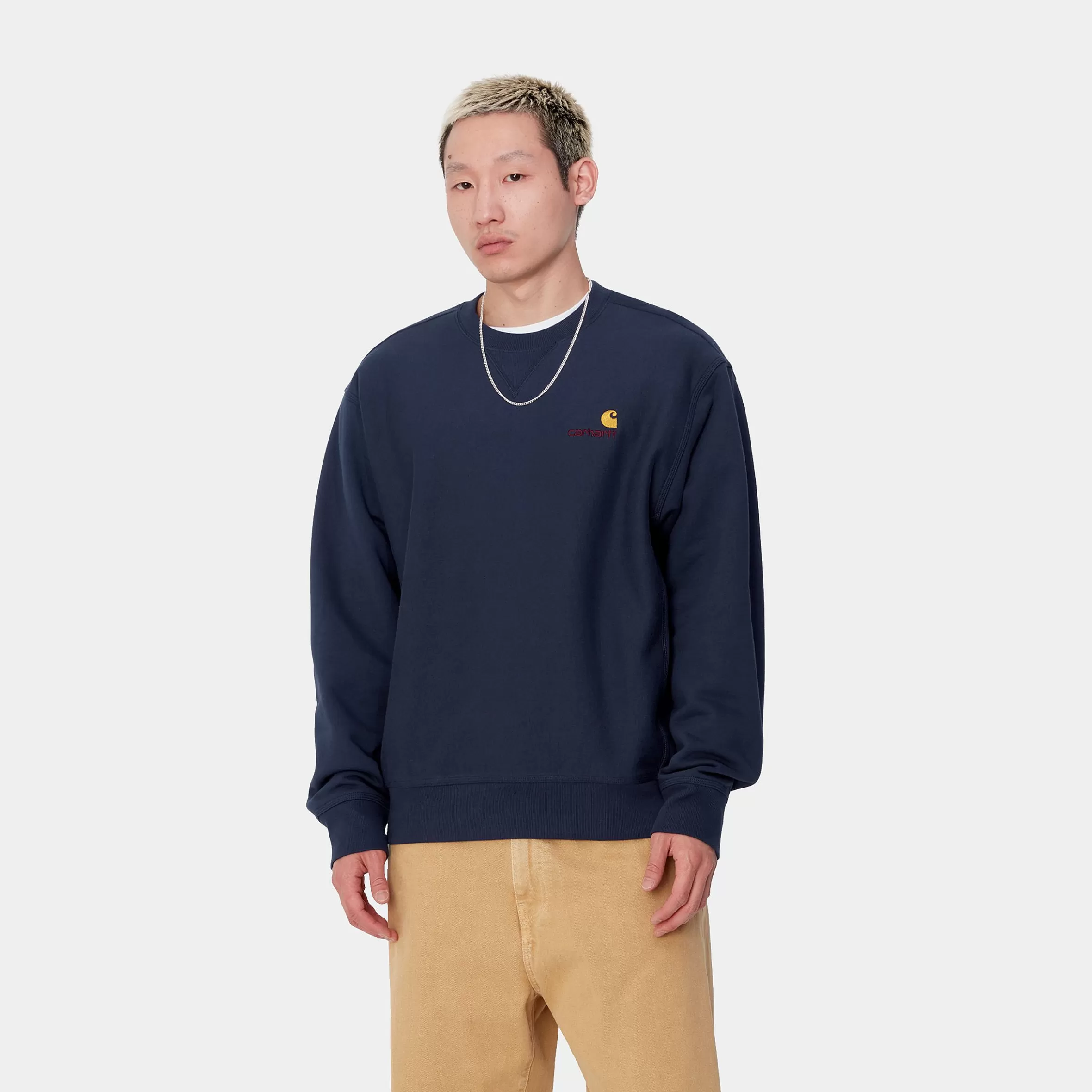 Sweats | Carhartt WIP American Script Sweatshirt Air Force Blue