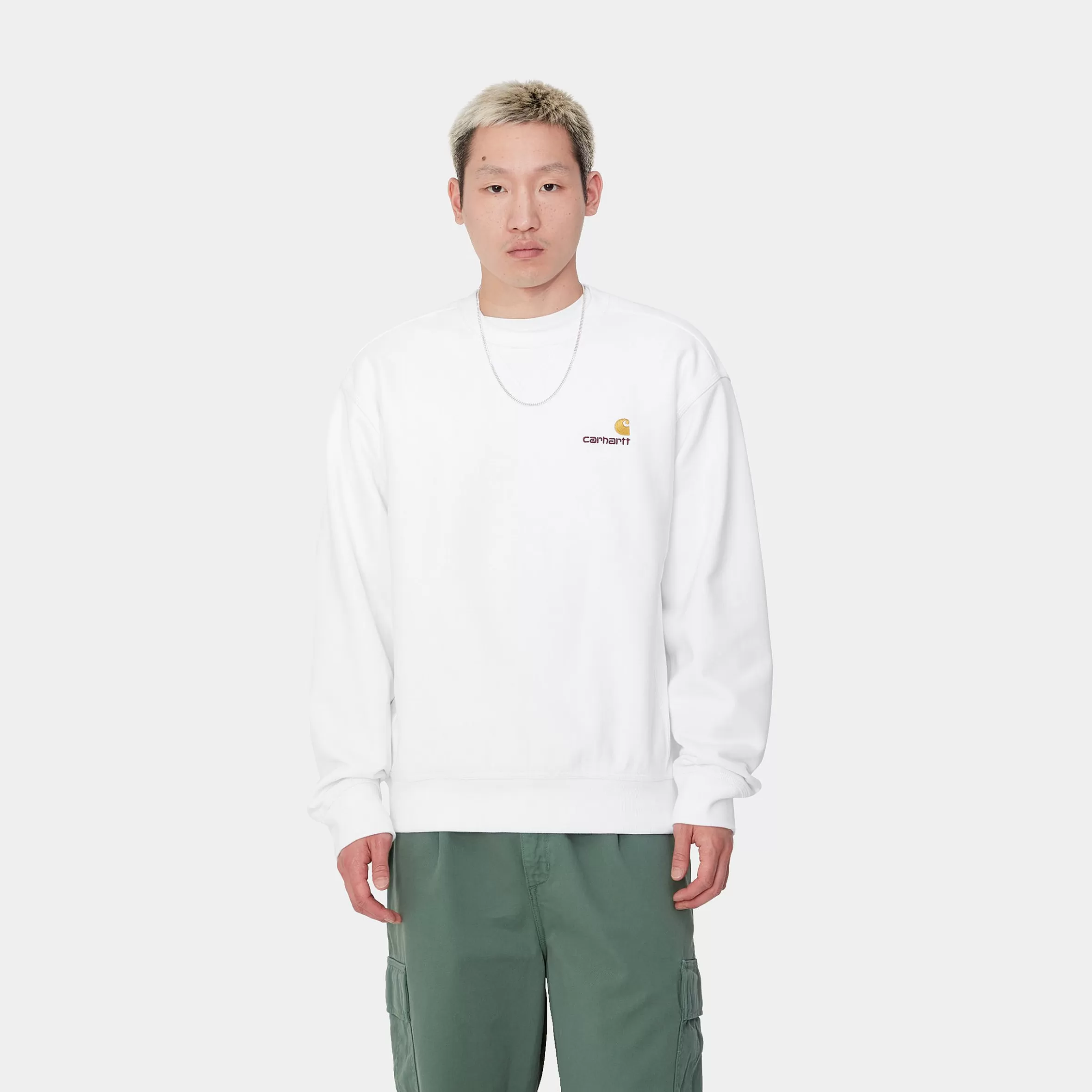 Sweats | Carhartt WIP American Script Sweatshirt White