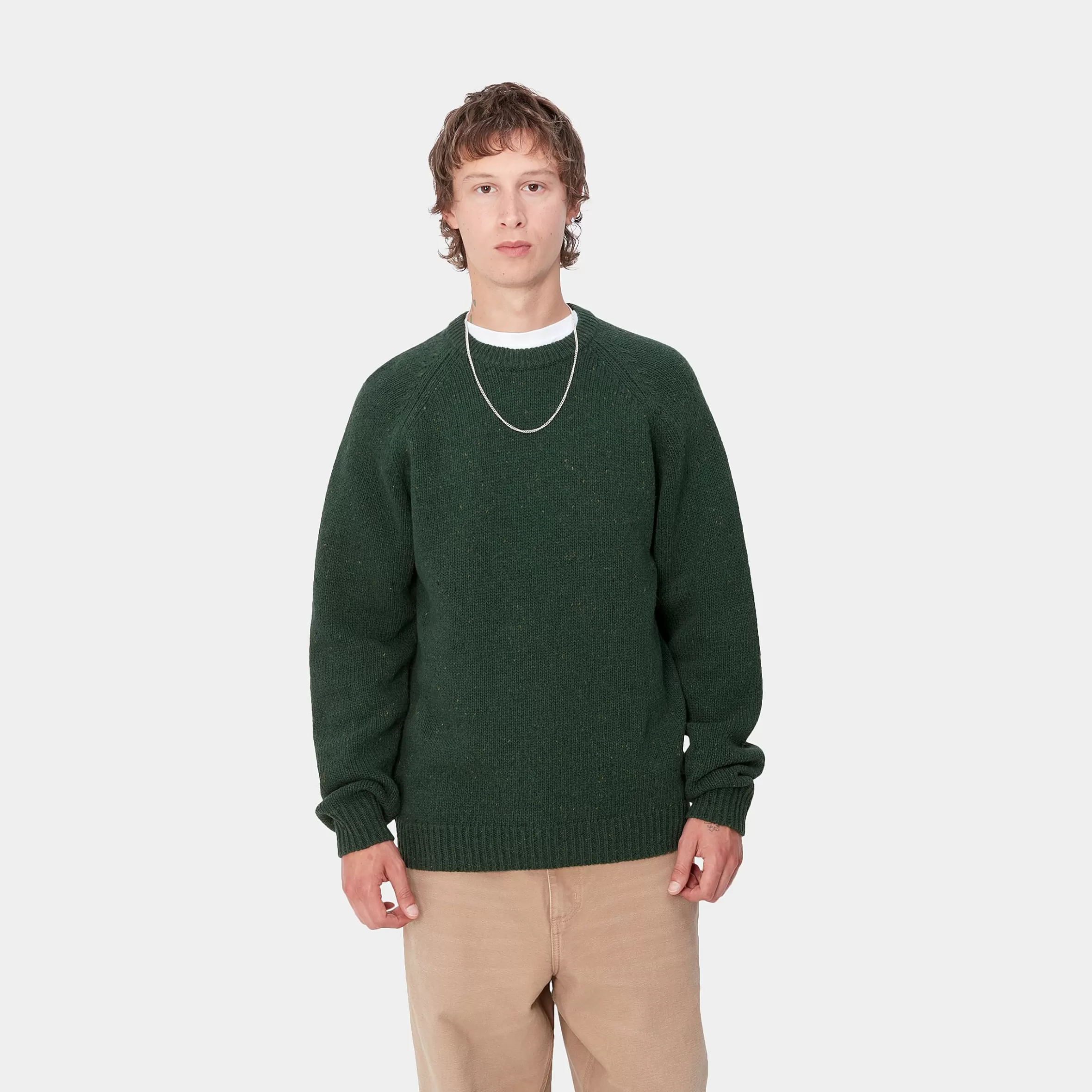 Malhas | Carhartt WIP Anglistic Sweater Speckled Sycamore Tree