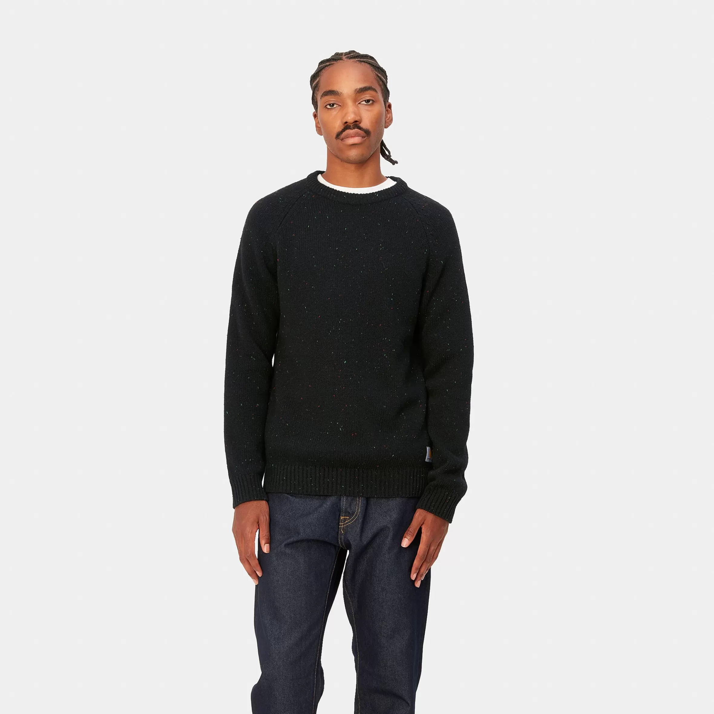 Malhas | Carhartt WIP Anglistic Sweater Speckled Black