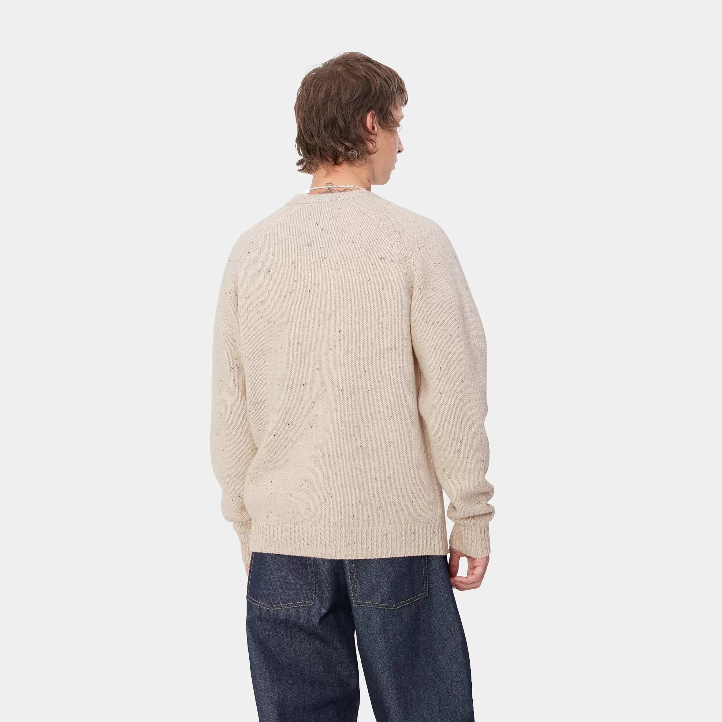 Malhas | Carhartt WIP Anglistic Sweater Speckled Moonbeam