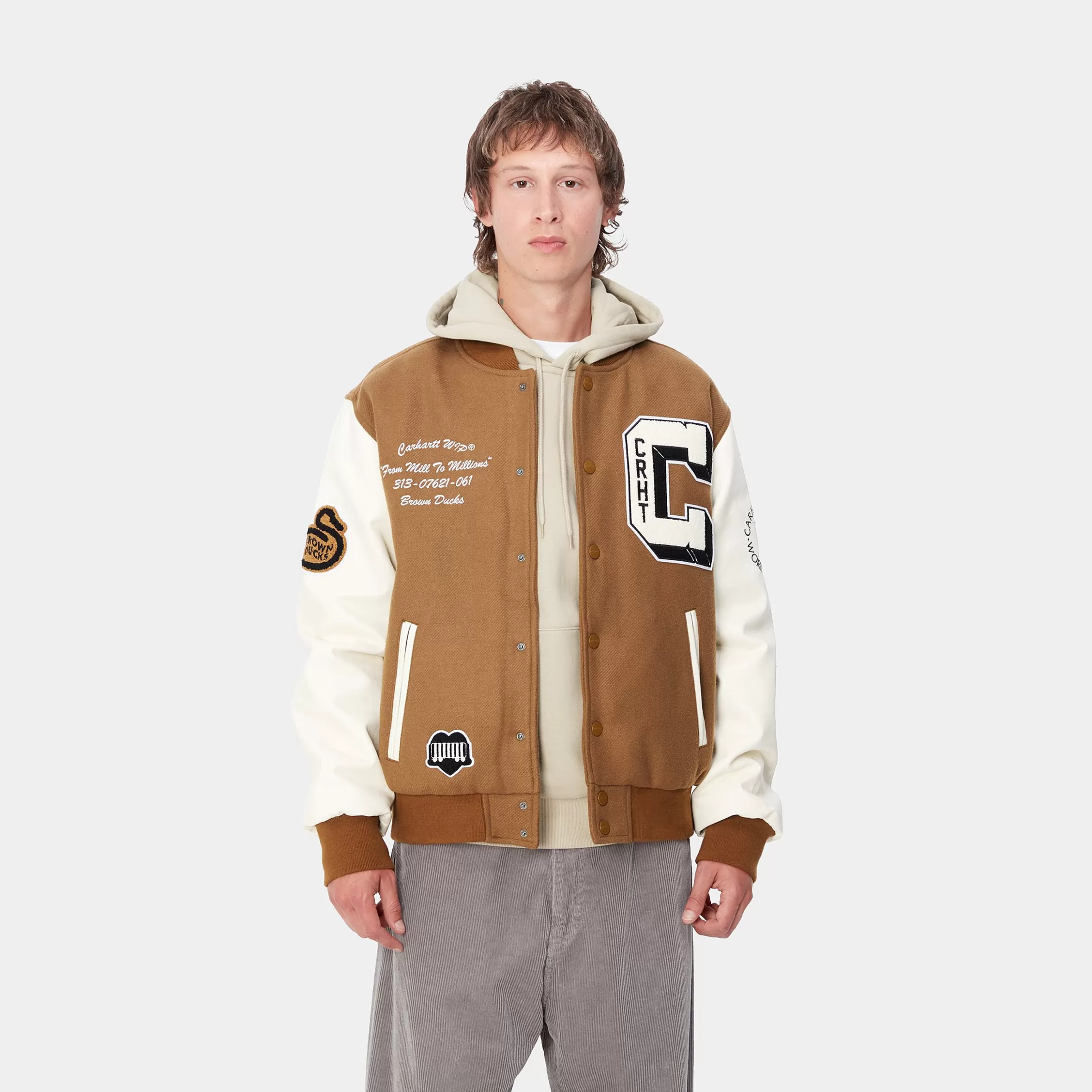 Blusões E Coletes | Carhartt WIP Brown Ducks Bomber Hamilton Brown / Wax