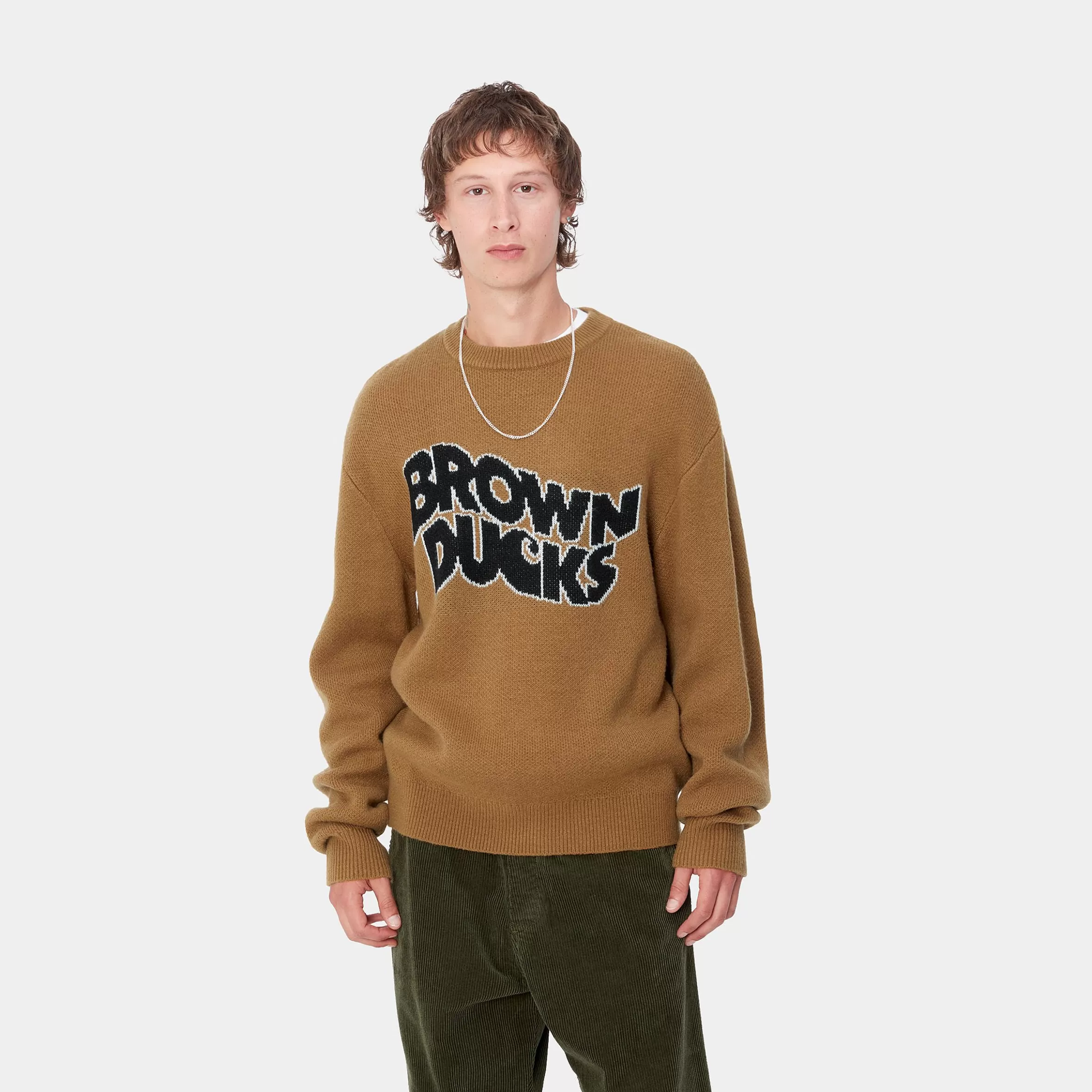 Malhas | Carhartt WIP Brown Ducks Sweater Hamilton Brown