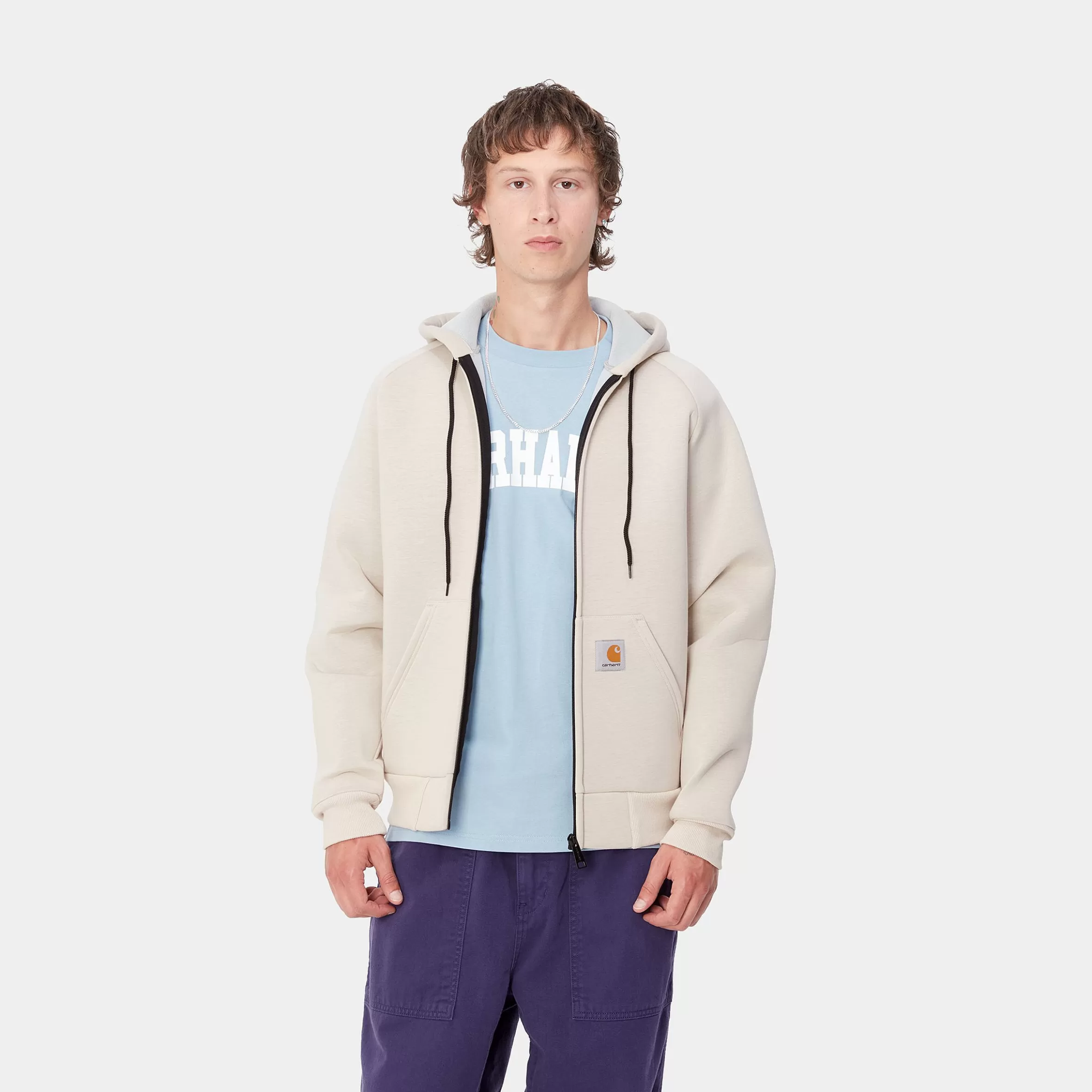 Blusões E Coletes | Sweats | Carhartt WIP Car-Lux Hooded Jacket Moonbeam / Grey