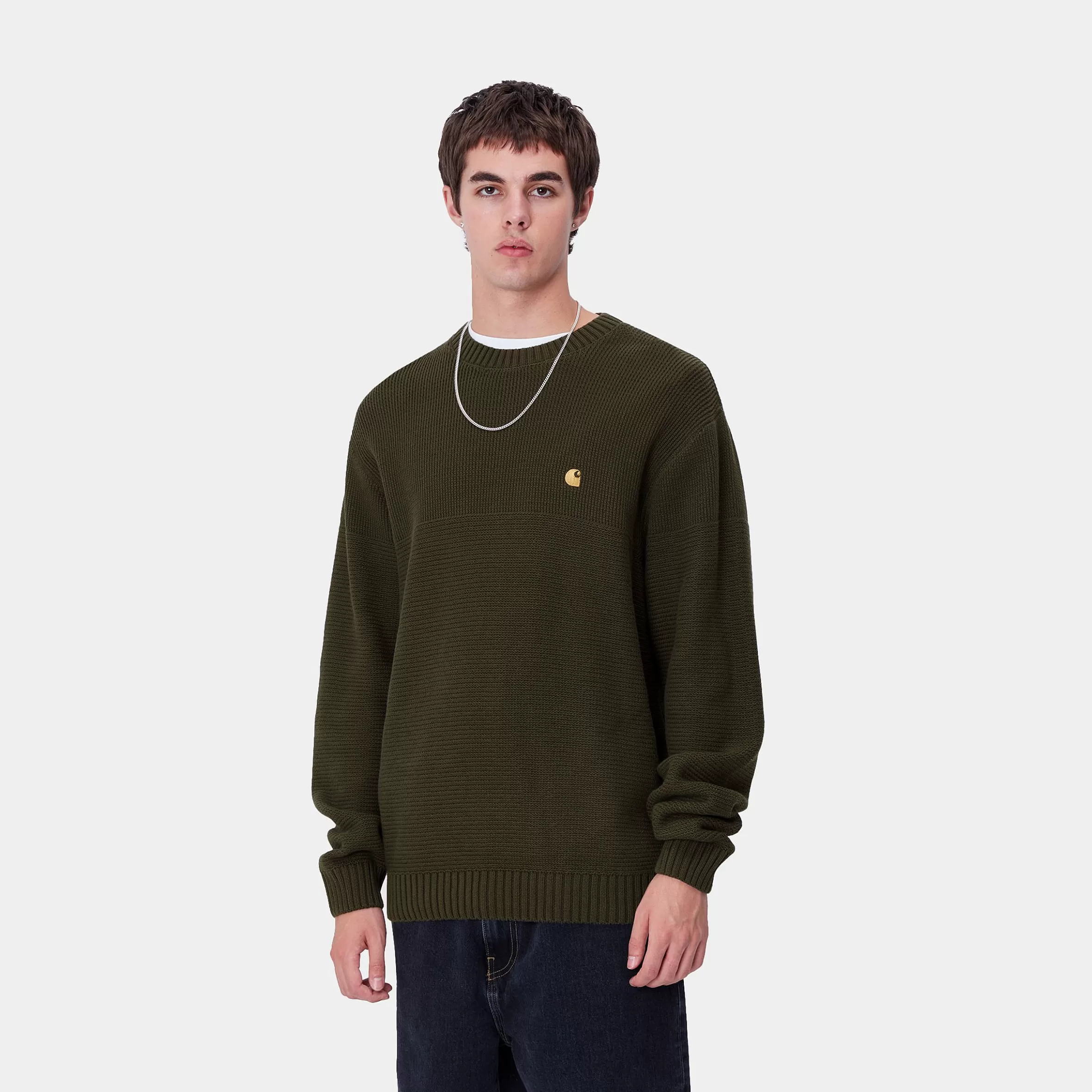 Malhas | Carhartt WIP Chane Sweater Cypress / Gold