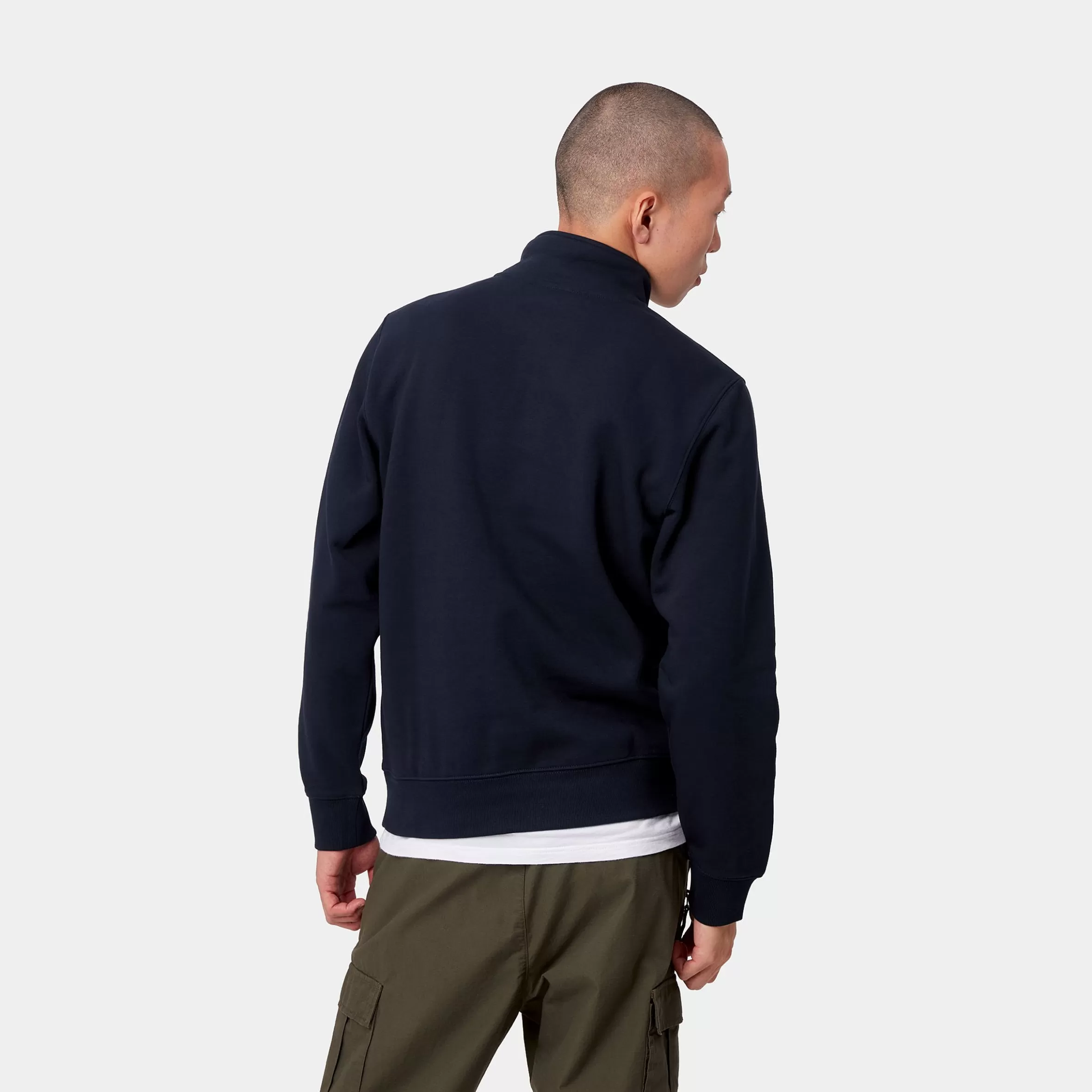 Sweats | Carhartt WIP Chase Neck Zip Sweatshirt Dark Navy / Gold