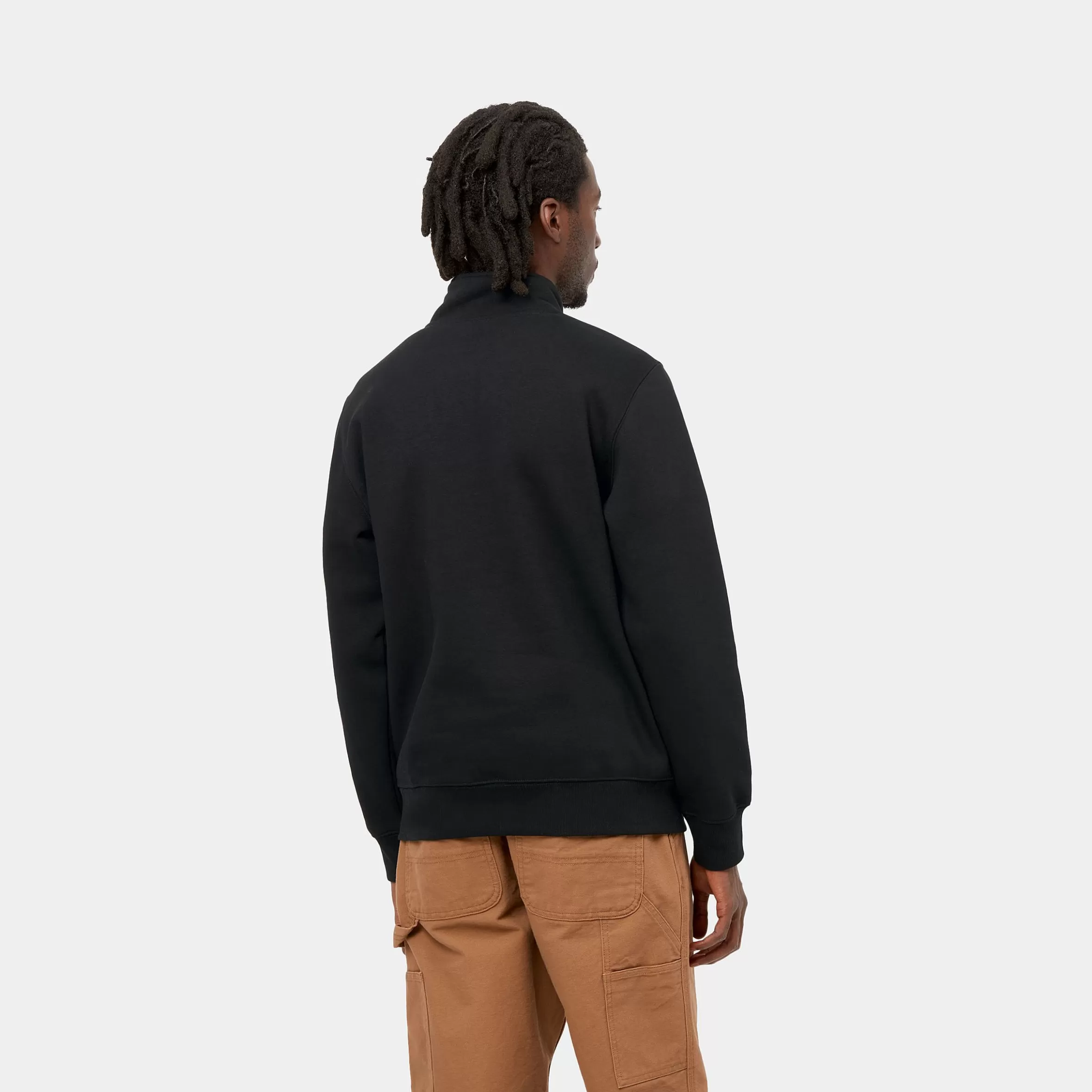 Sweats | Carhartt WIP Chase Neck Zip Sweatshirt Black / Gold