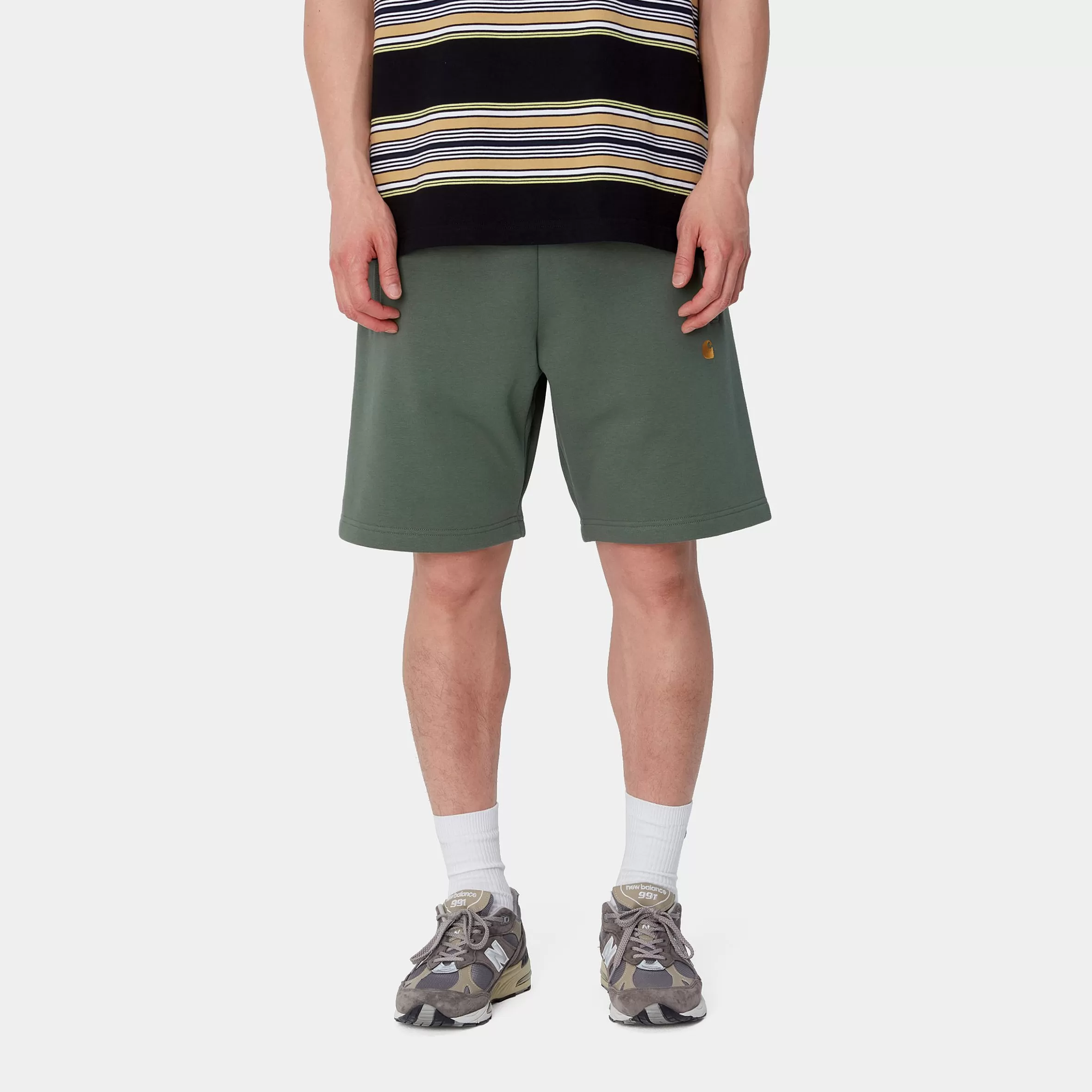 Sweats | Calções E Banho | Carhartt WIP Chase Sweat Short Duck Green / Gold