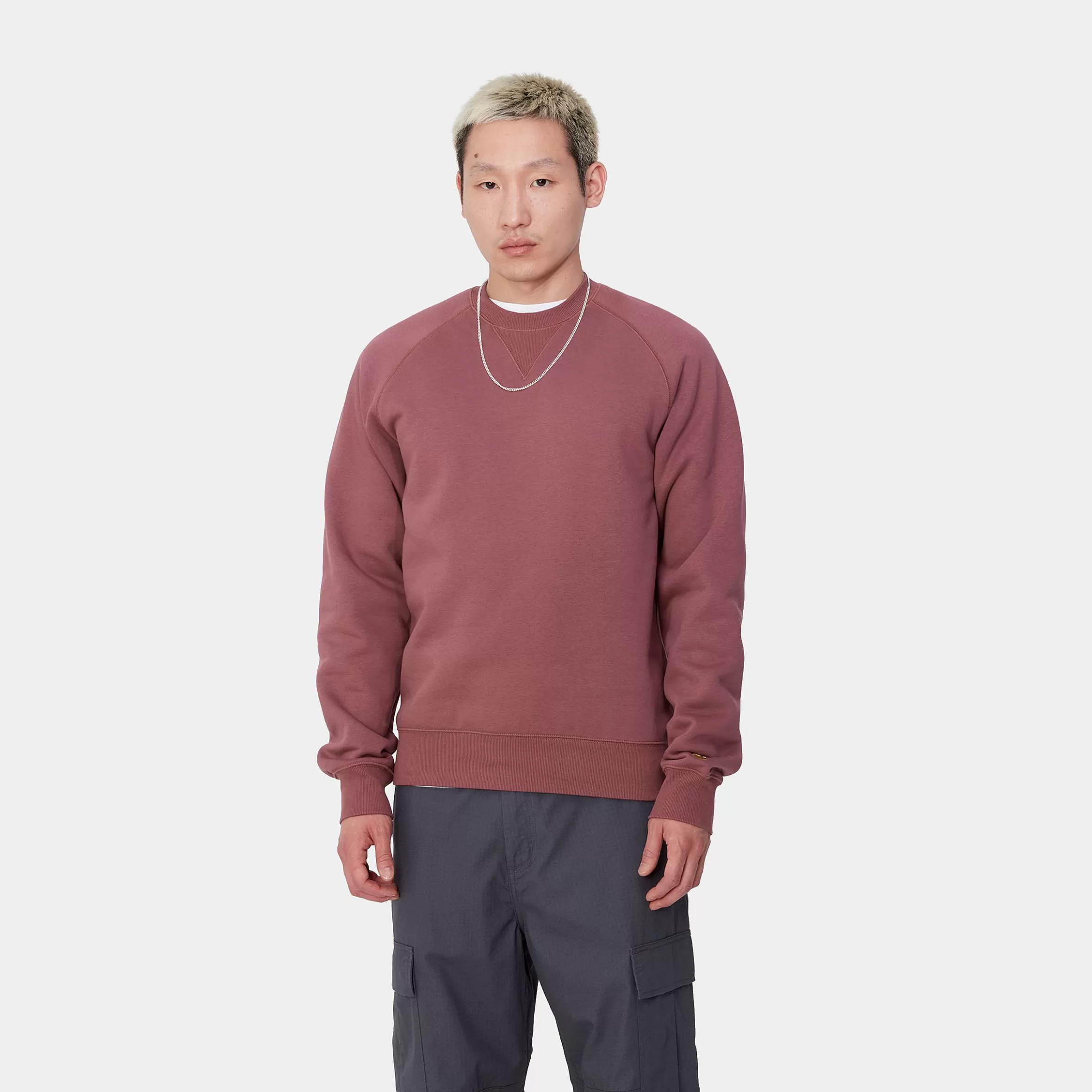 Sweats | Carhartt WIP Chase Sweatshirt Dusty Fuchsia / Gold