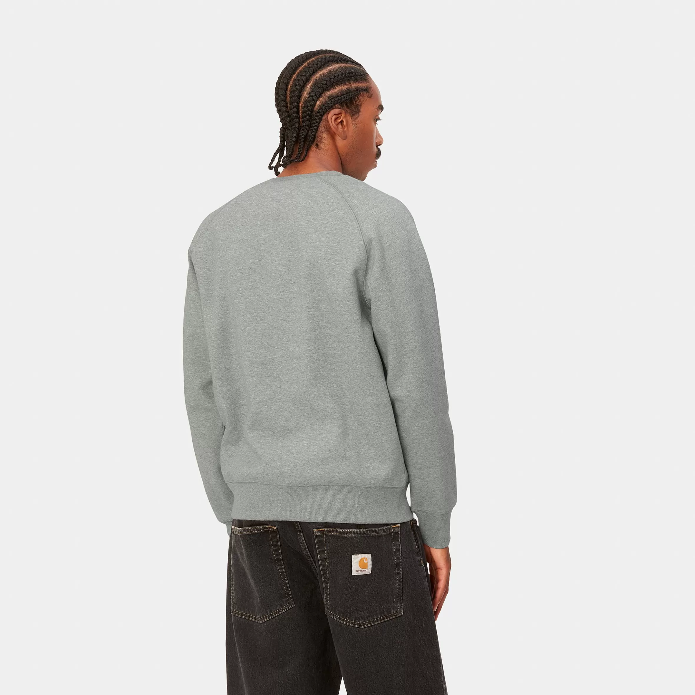 Sweats | Carhartt WIP Chase Sweatshirt Grey Heather / Gold