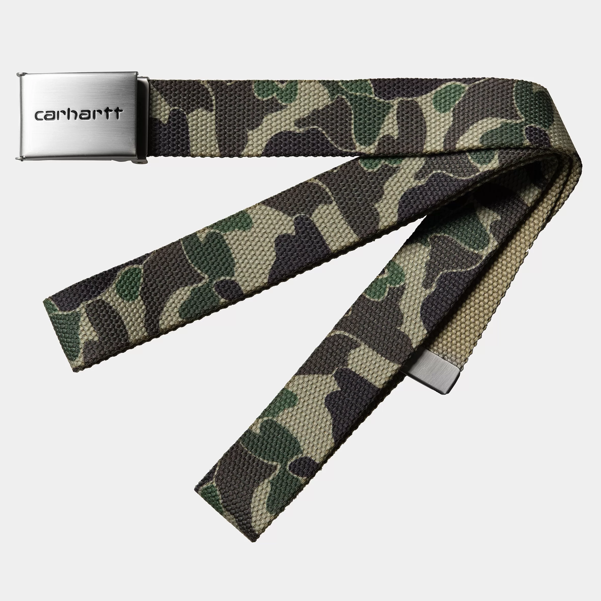 Acessórios | Cintos | Carhartt WIP Clip Belt Chrome Camo Duck, Green