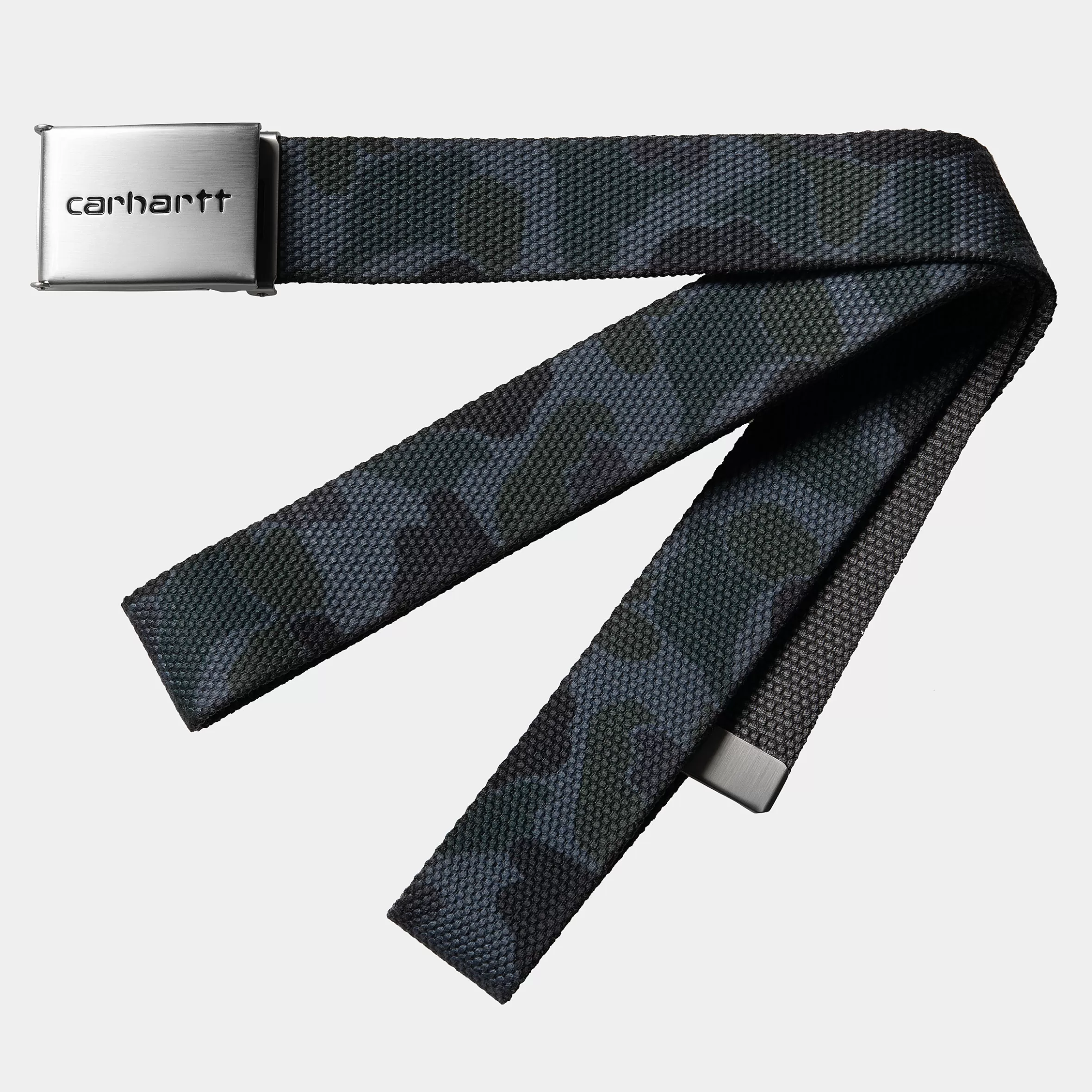 Acessórios | Cintos | Carhartt WIP Clip Belt Chrome Camo Duck, Grey