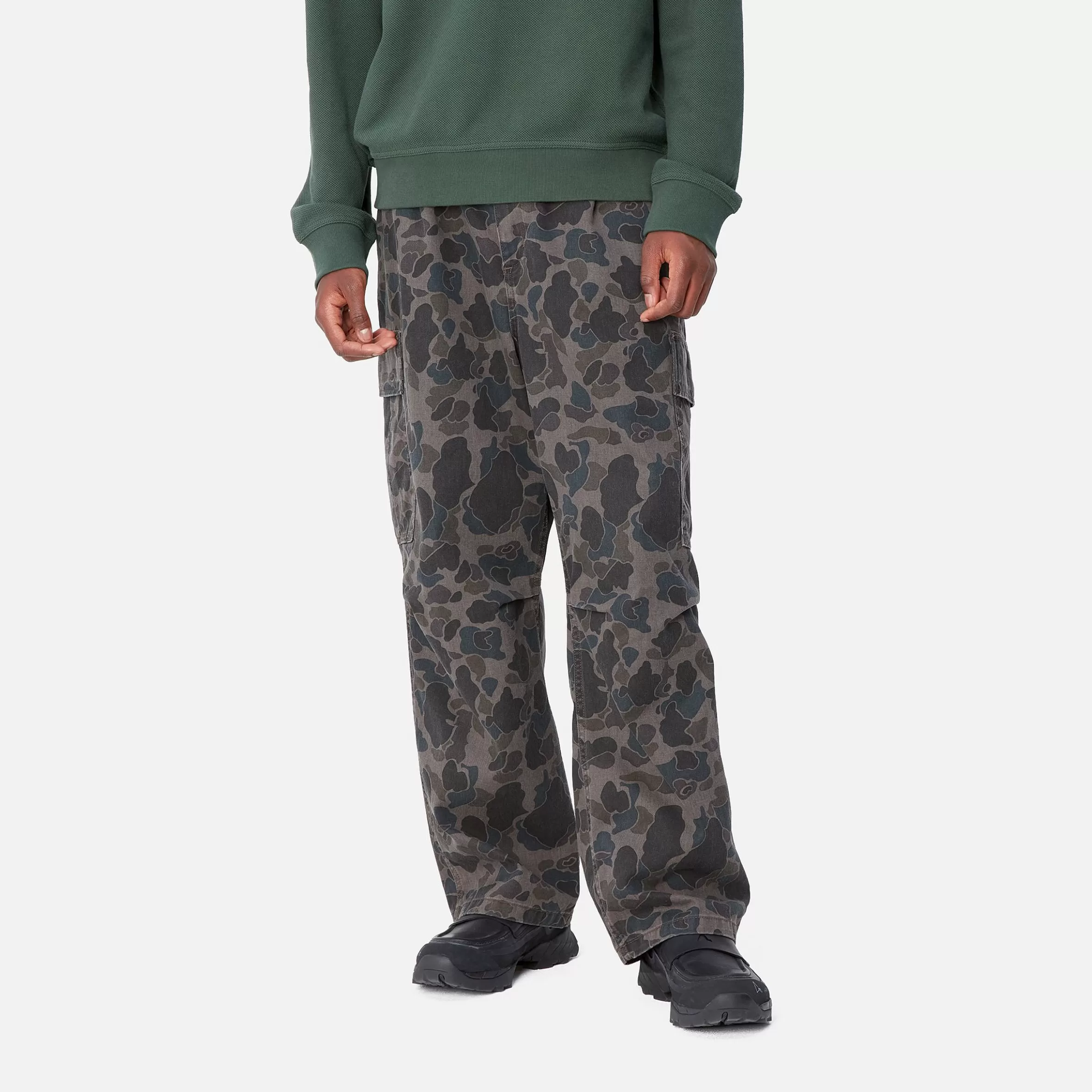 Calças | Carhartt WIP Cole Cargo Pant Camo Duck, Grey