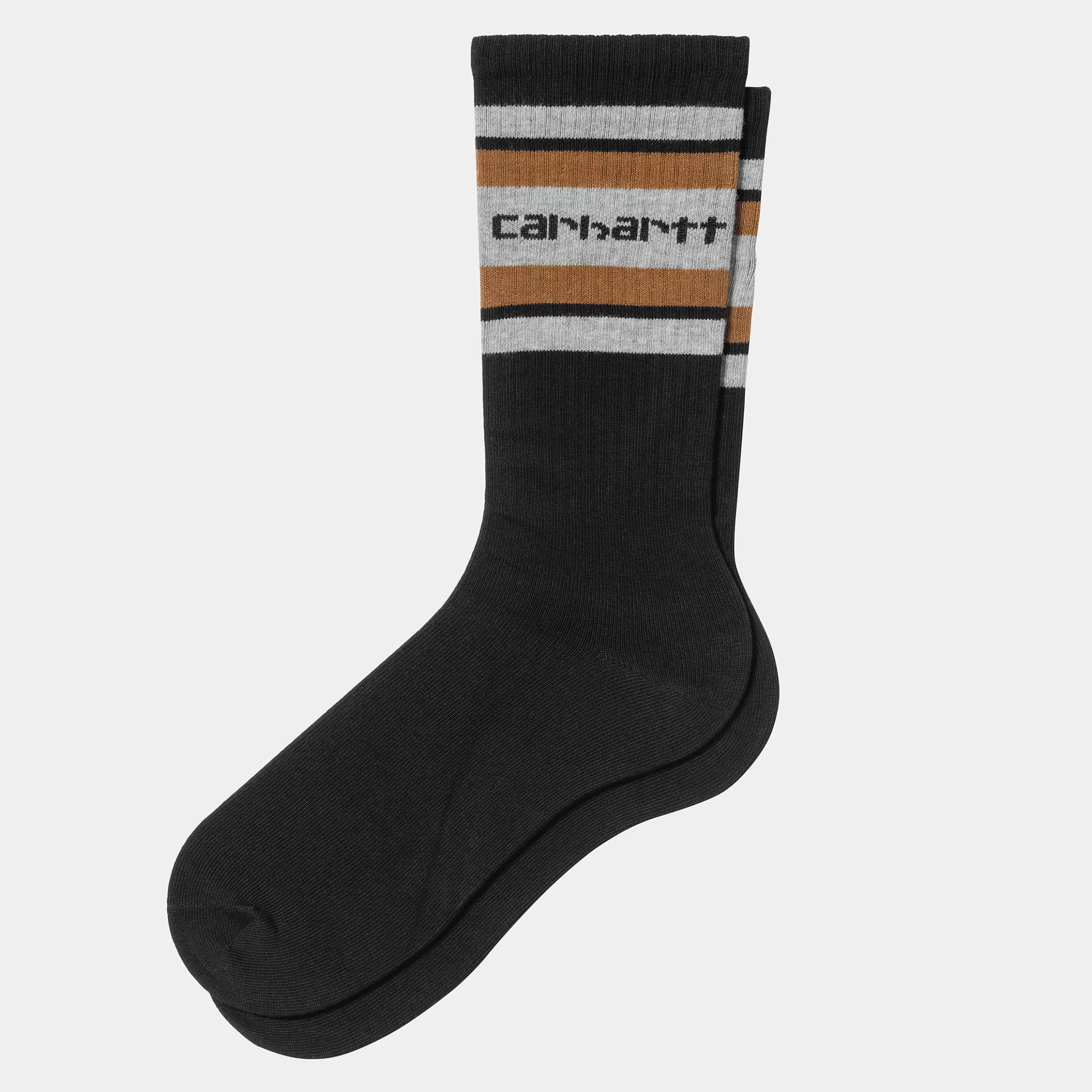 Acessórios | Meias | Carhartt WIP Connors Socks Black / Grey Heather / Hamilton Brown