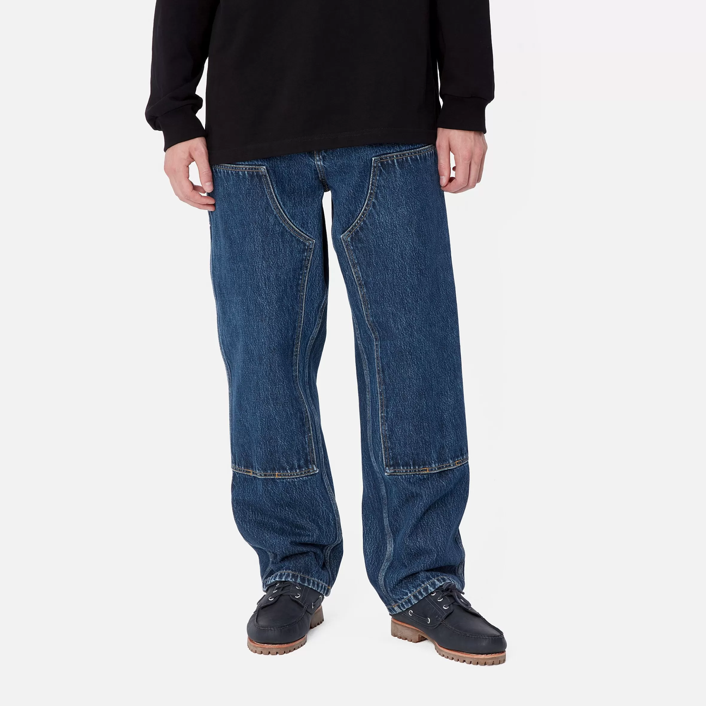 Ganga | Calças | Carhartt WIP Double Knee Pant Blue