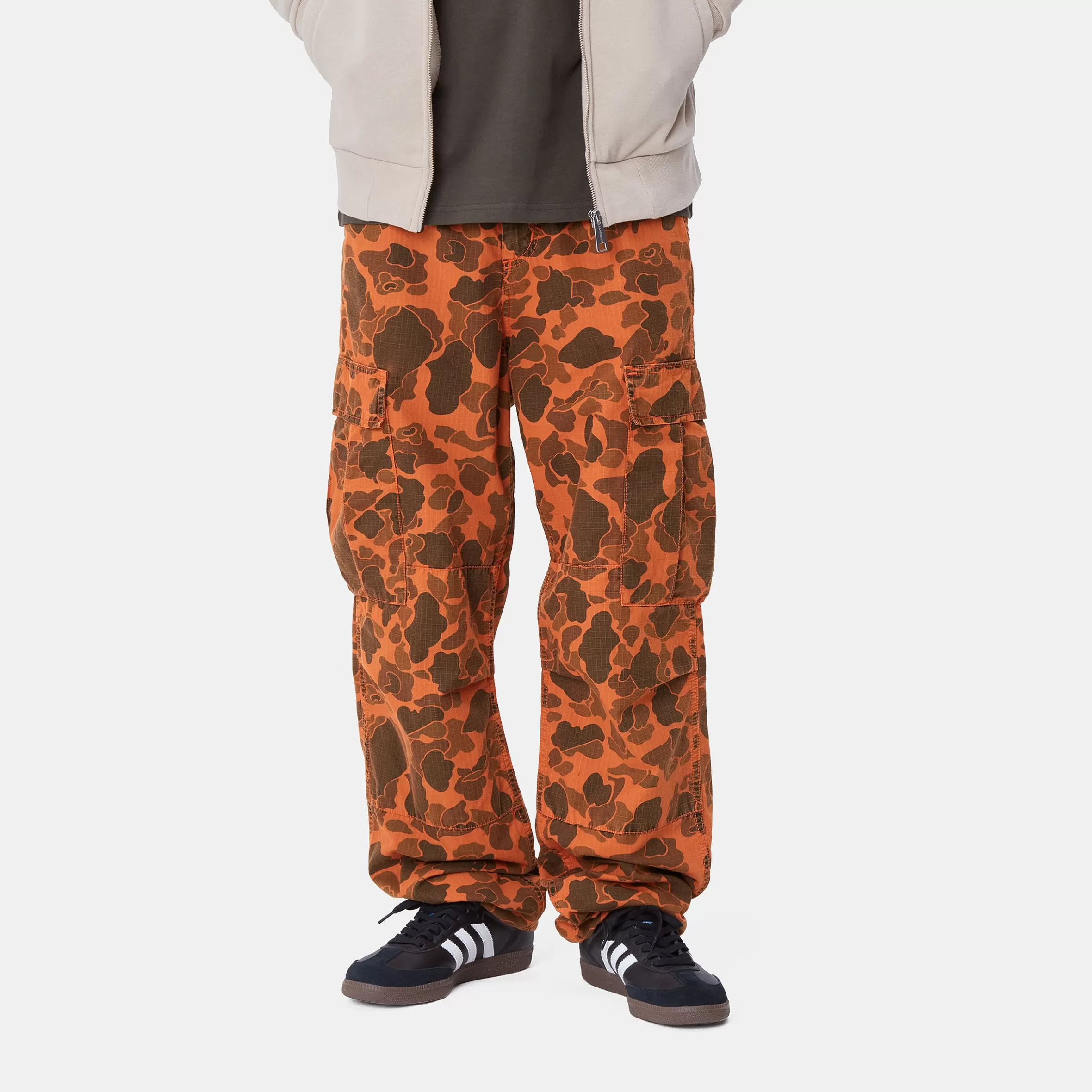 Calças | Carhartt WIP Duck Cargo Pant Camo Duck Green / Turmeric