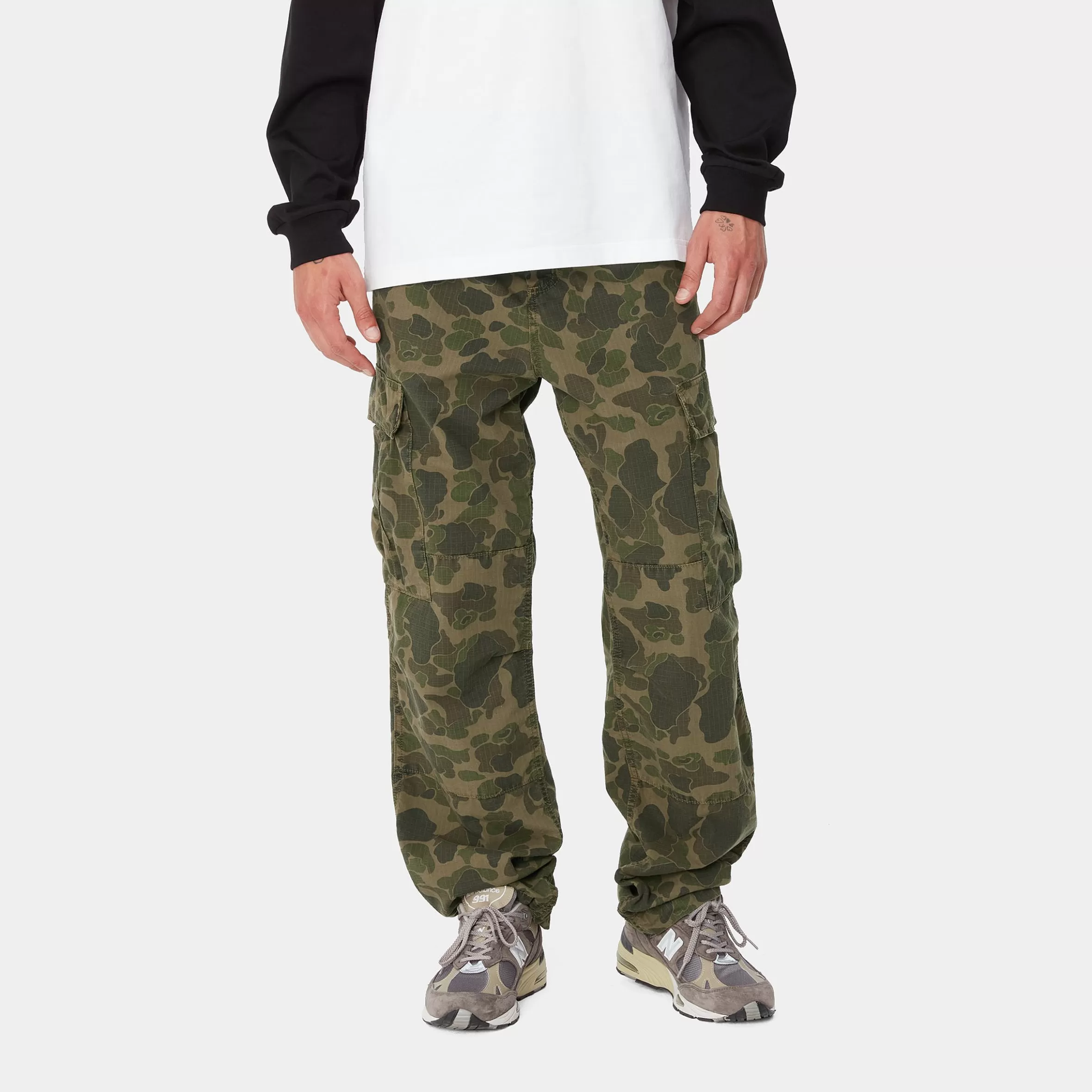 Calças | Carhartt WIP Duck Cargo Pant Camo Duck Green / Office Green