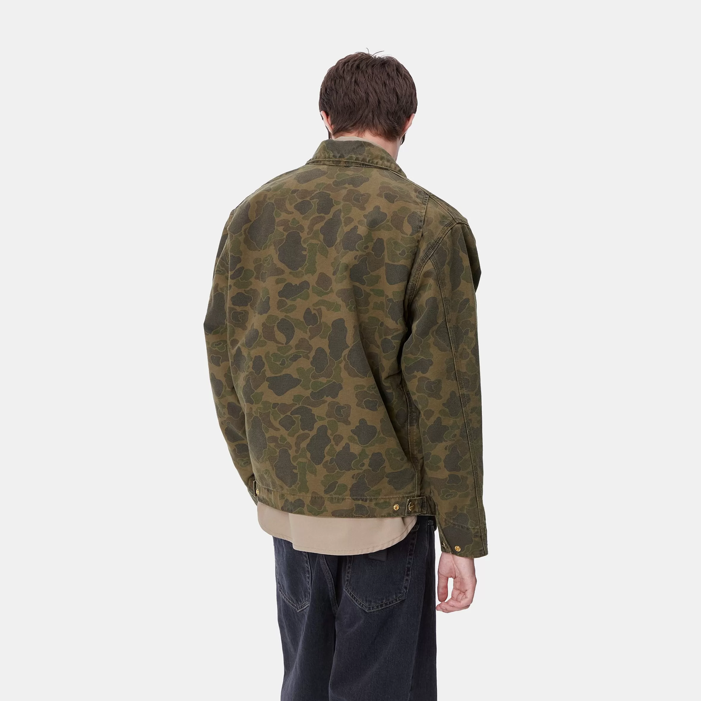 Blusões E Coletes | Carhartt WIP Duck Detroit Jacket Camo Duck, Green / Office Green