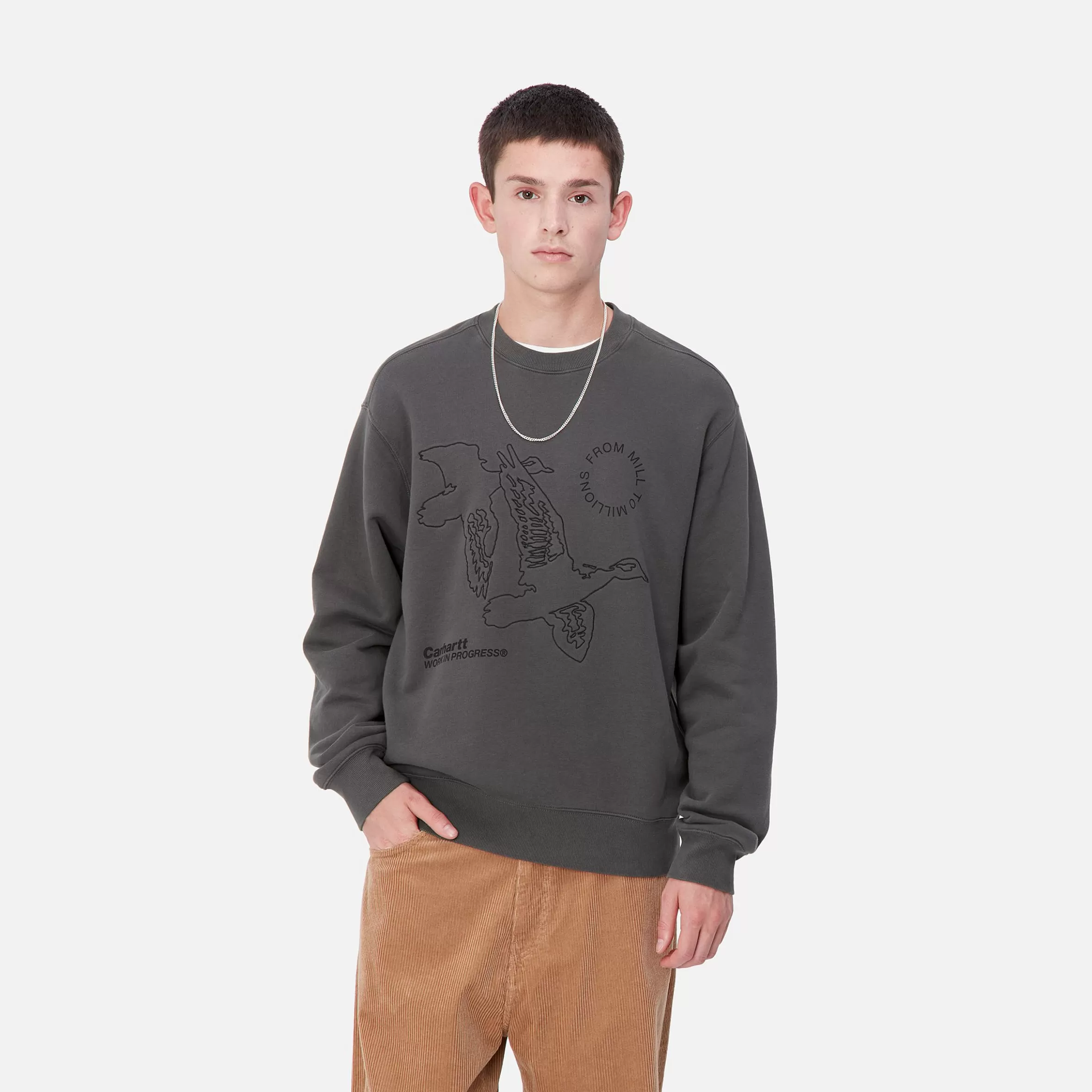 Sweats | Carhartt WIP Flying Ducks Sweat Graphite