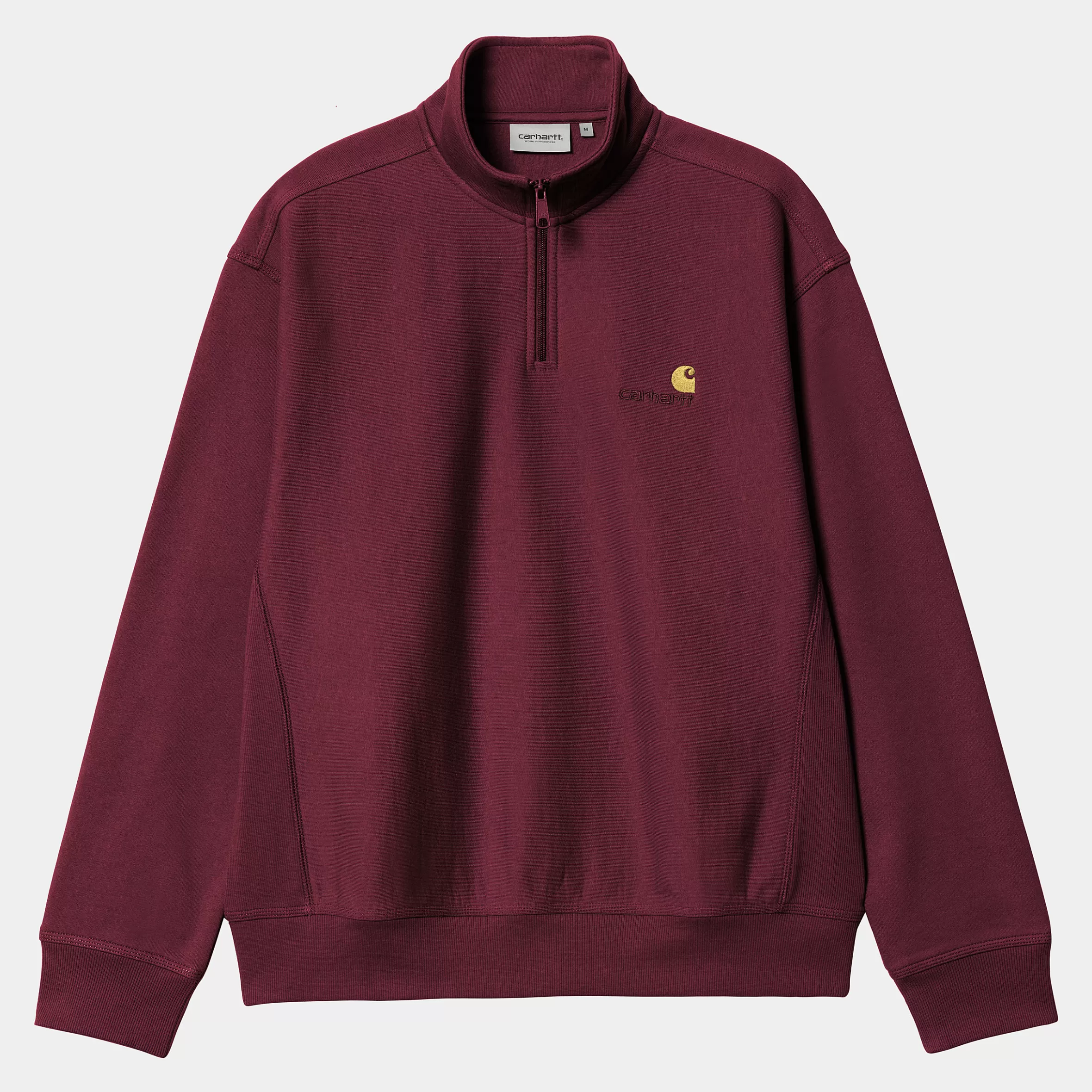 Sweats | Carhartt WIP Half Zip American Script Sweatshirt Malbec