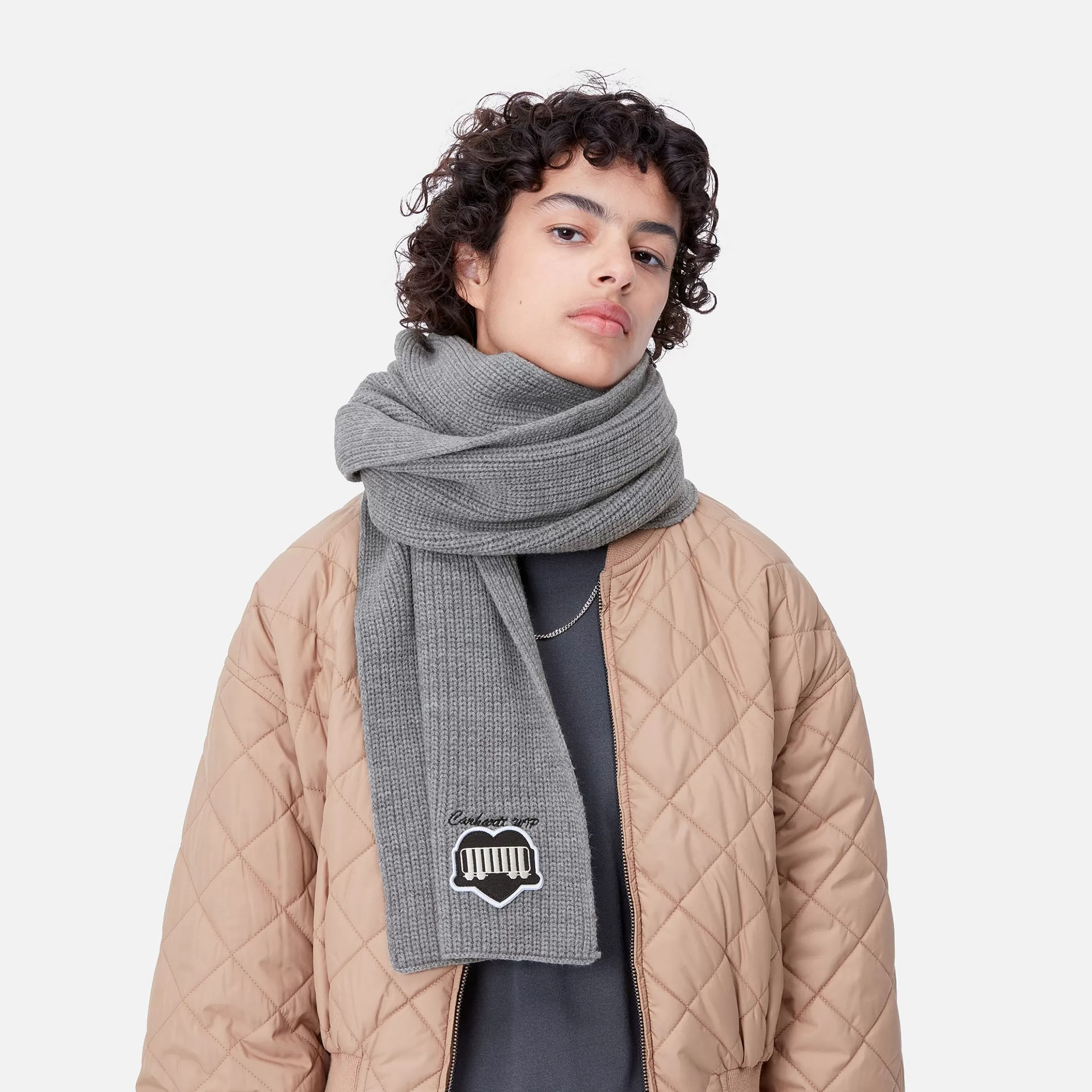 Acessórios | Luvas & Lenços | Carhartt WIP Heart Train Patch Scarf Grey Heather