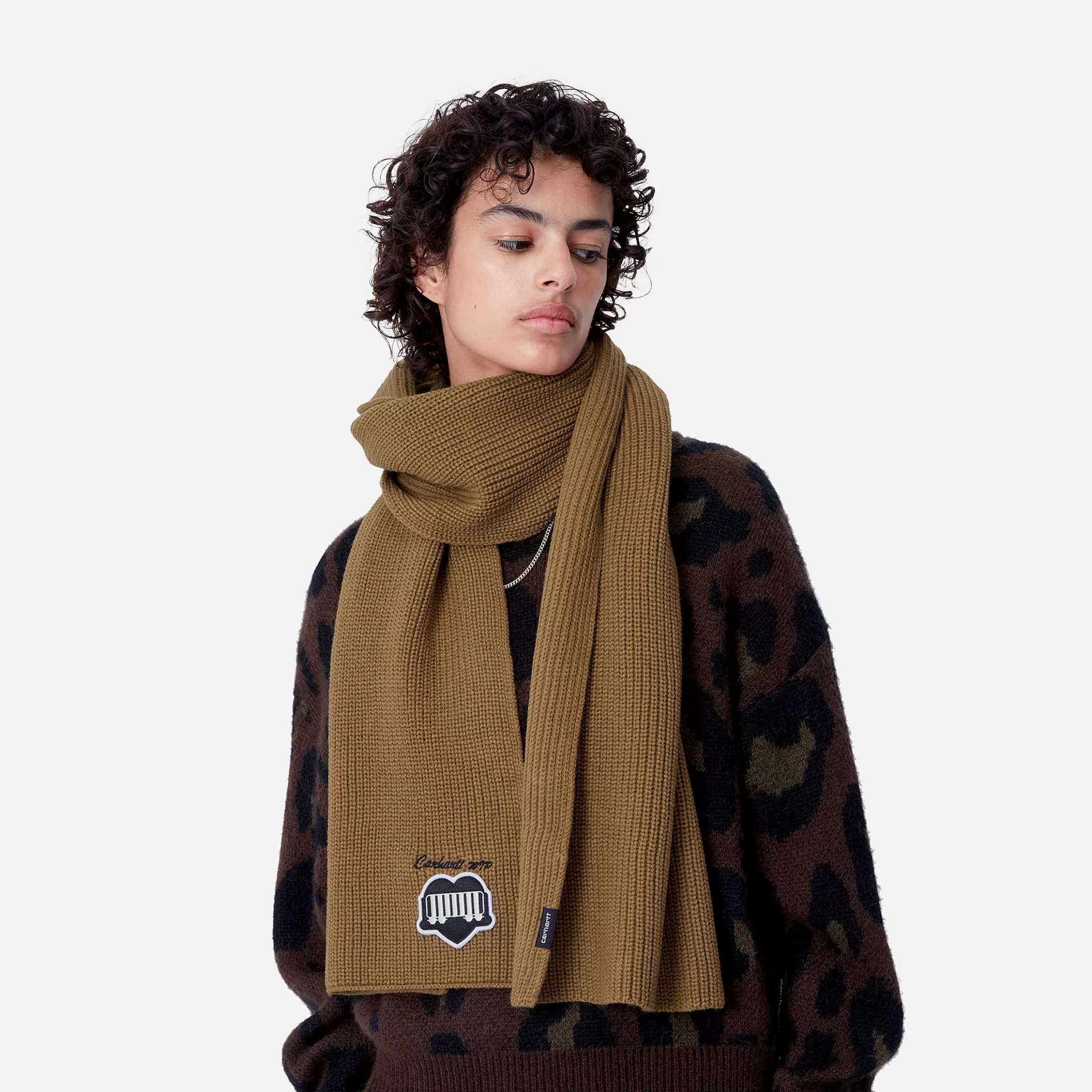 Acessórios | Luvas & Lenços | Carhartt WIP Heart Train Patch Scarf Hamilton Brown