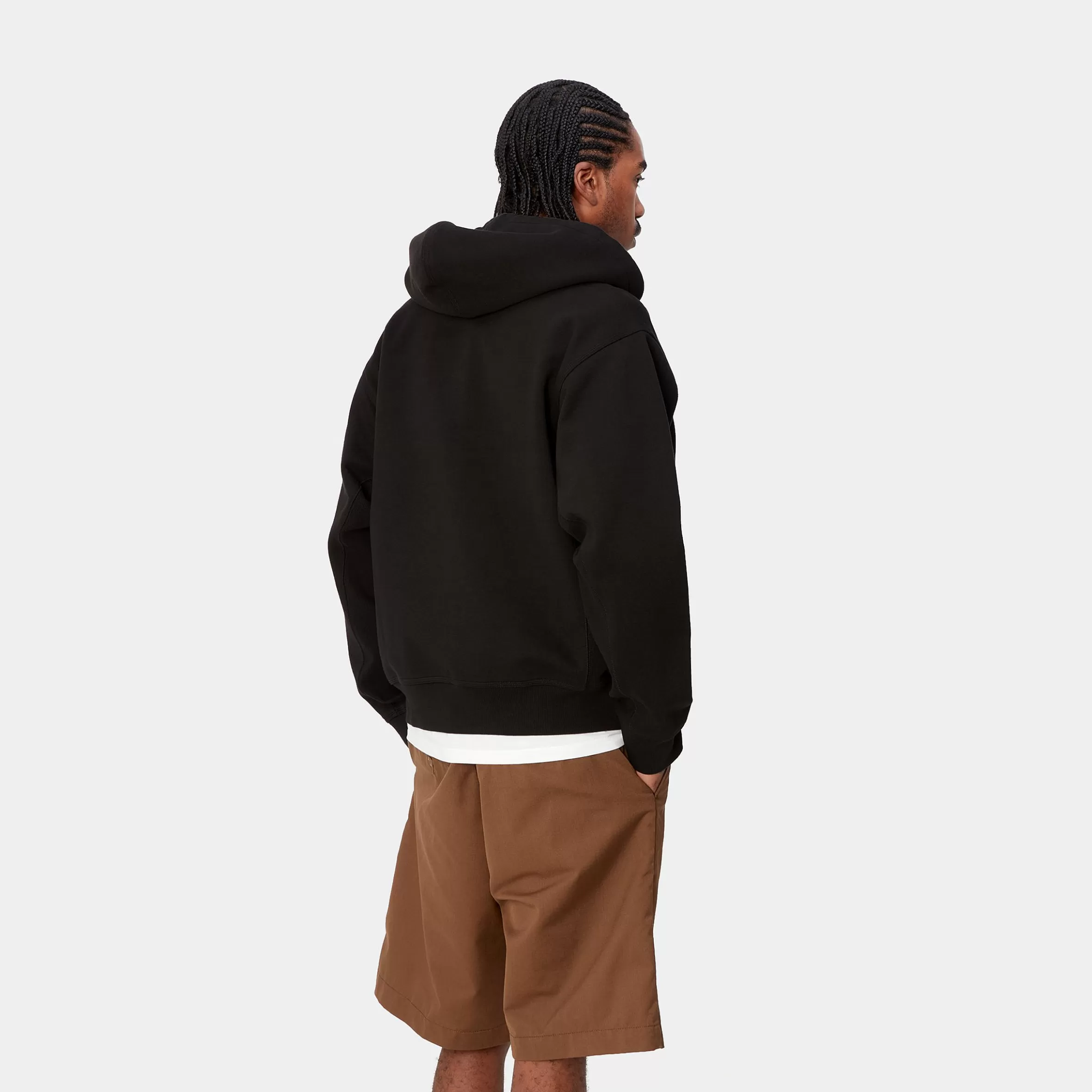 Sweats | Carhartt WIP Hooded American Script Jacket Black