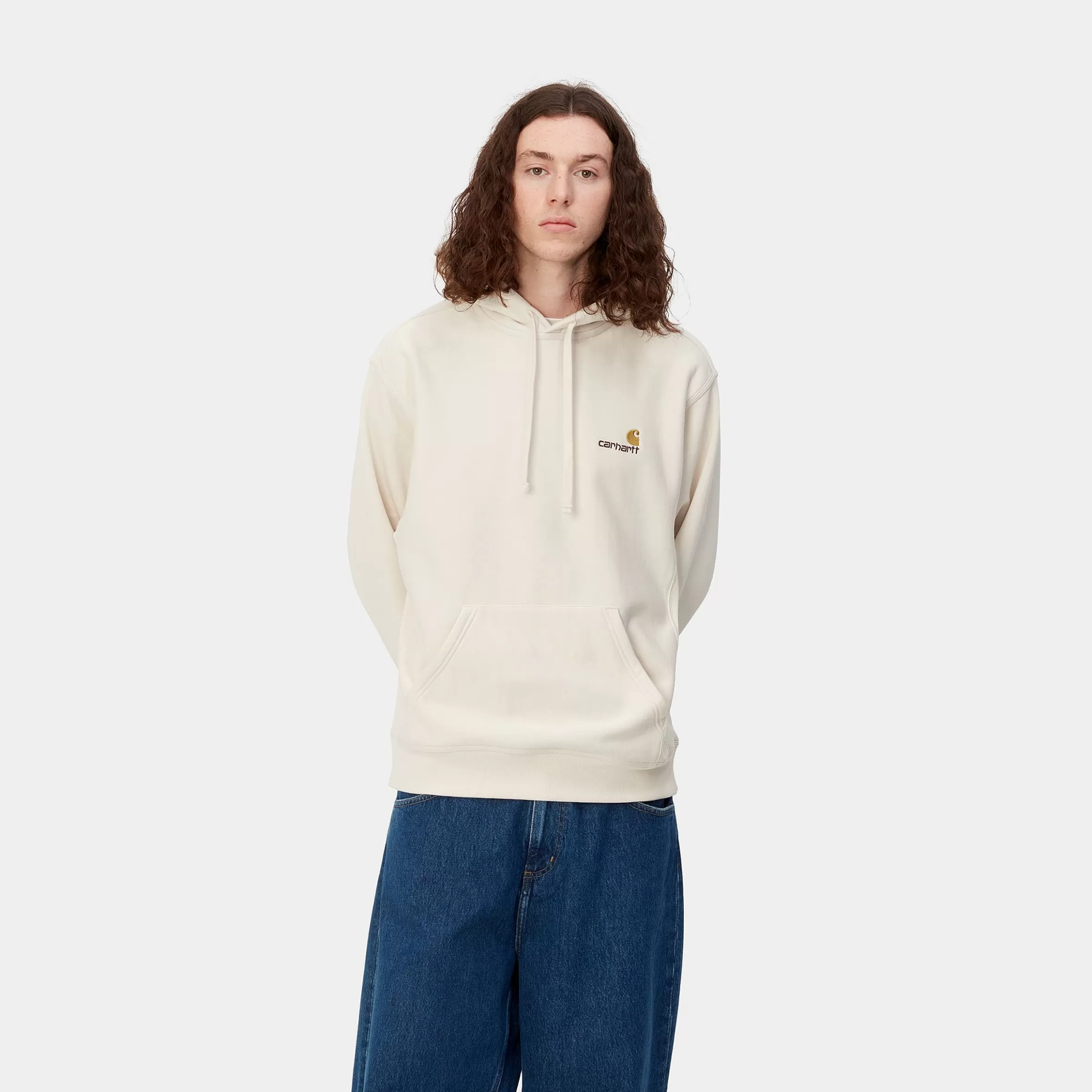 Sweats | Carhartt WIP Hooded American Script Sweatshirt Natural