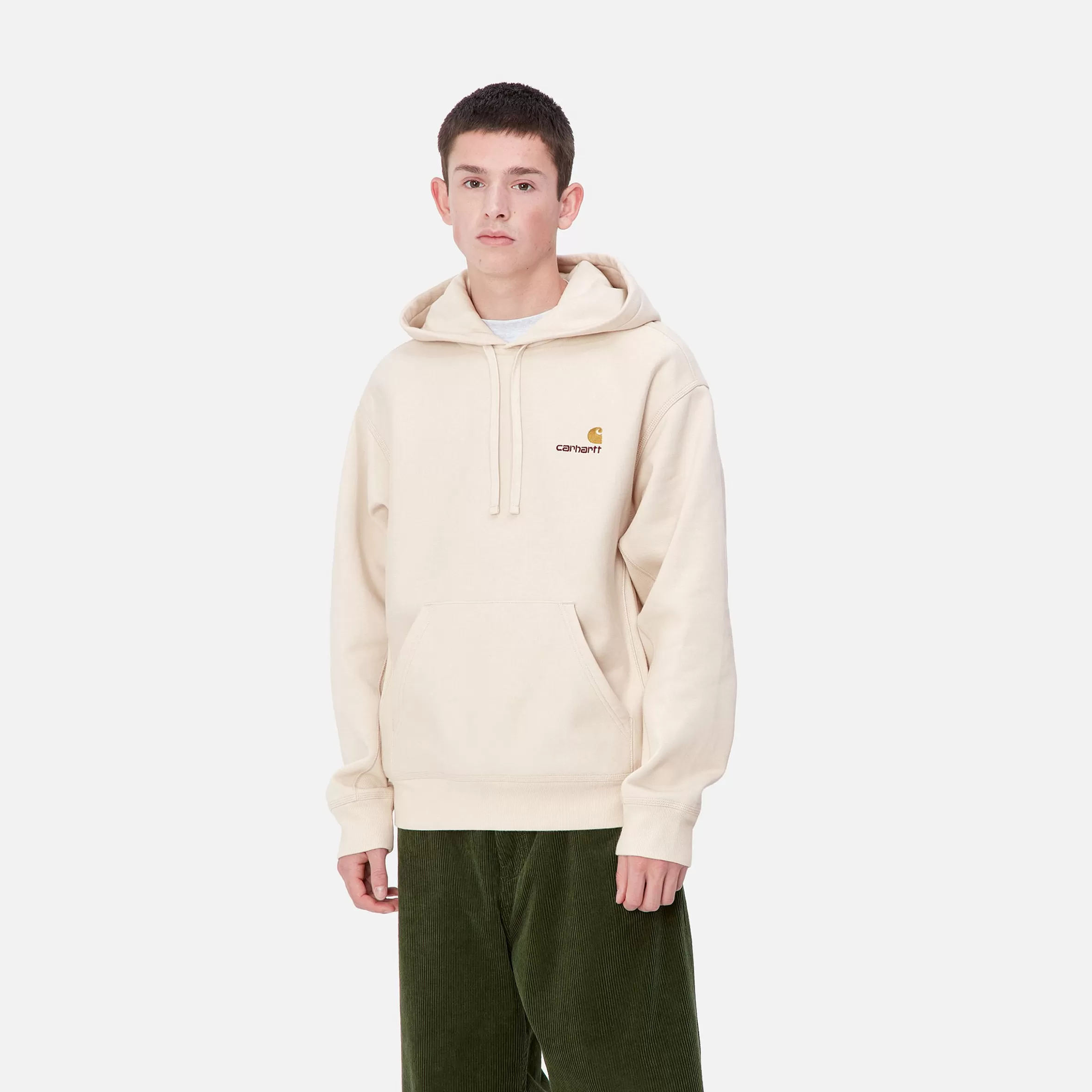 Sweats | Carhartt WIP Hooded American Script Sweatshirt Moonbeam