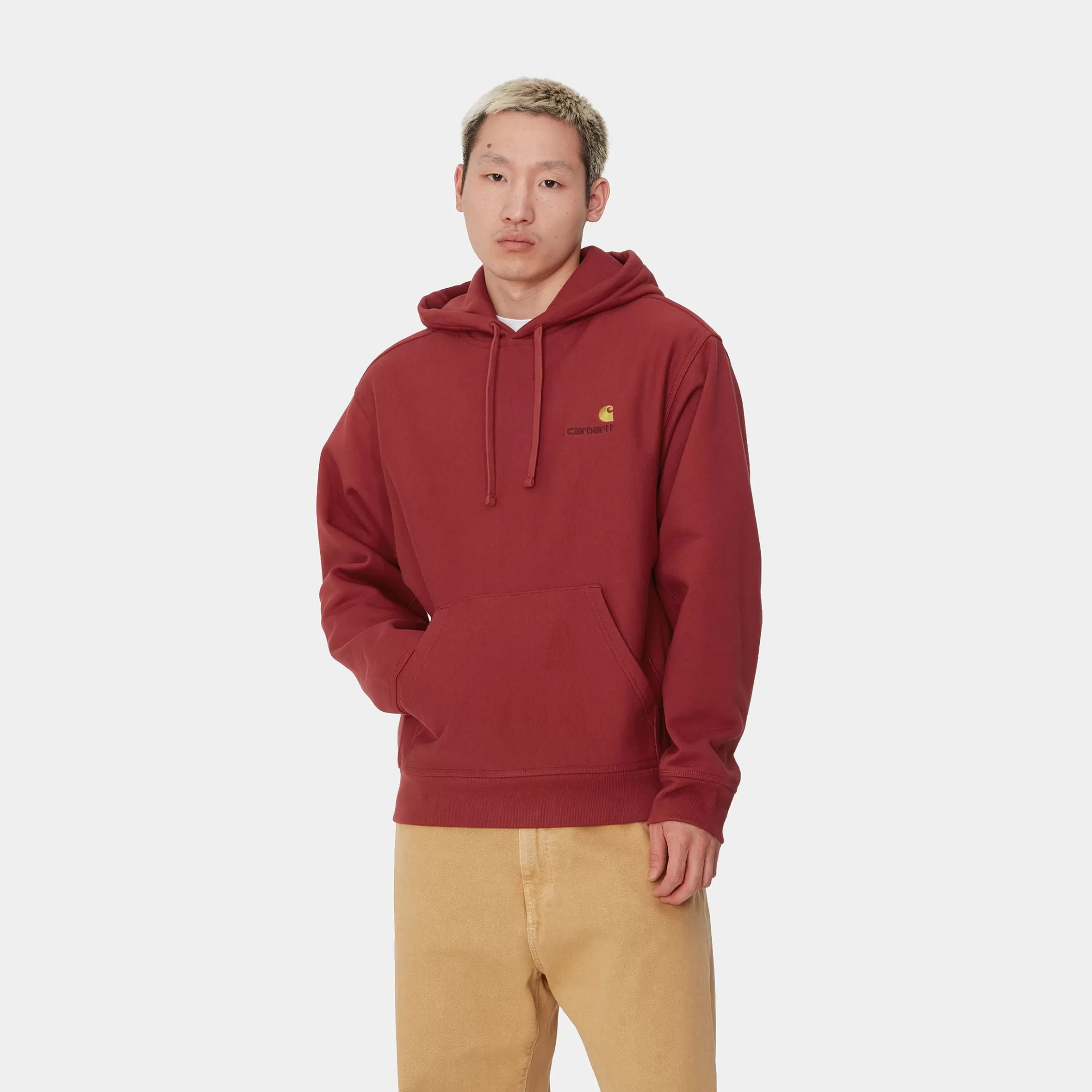 Sweats | Carhartt WIP Hooded American Script Sweatshirt Tuscany