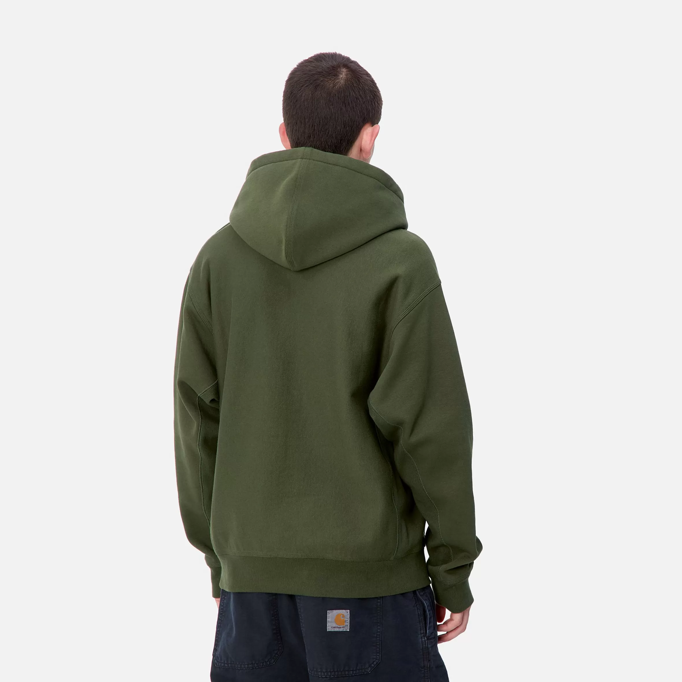 Sweats | Carhartt WIP Hooded American Script Sweatshirt Tarragon