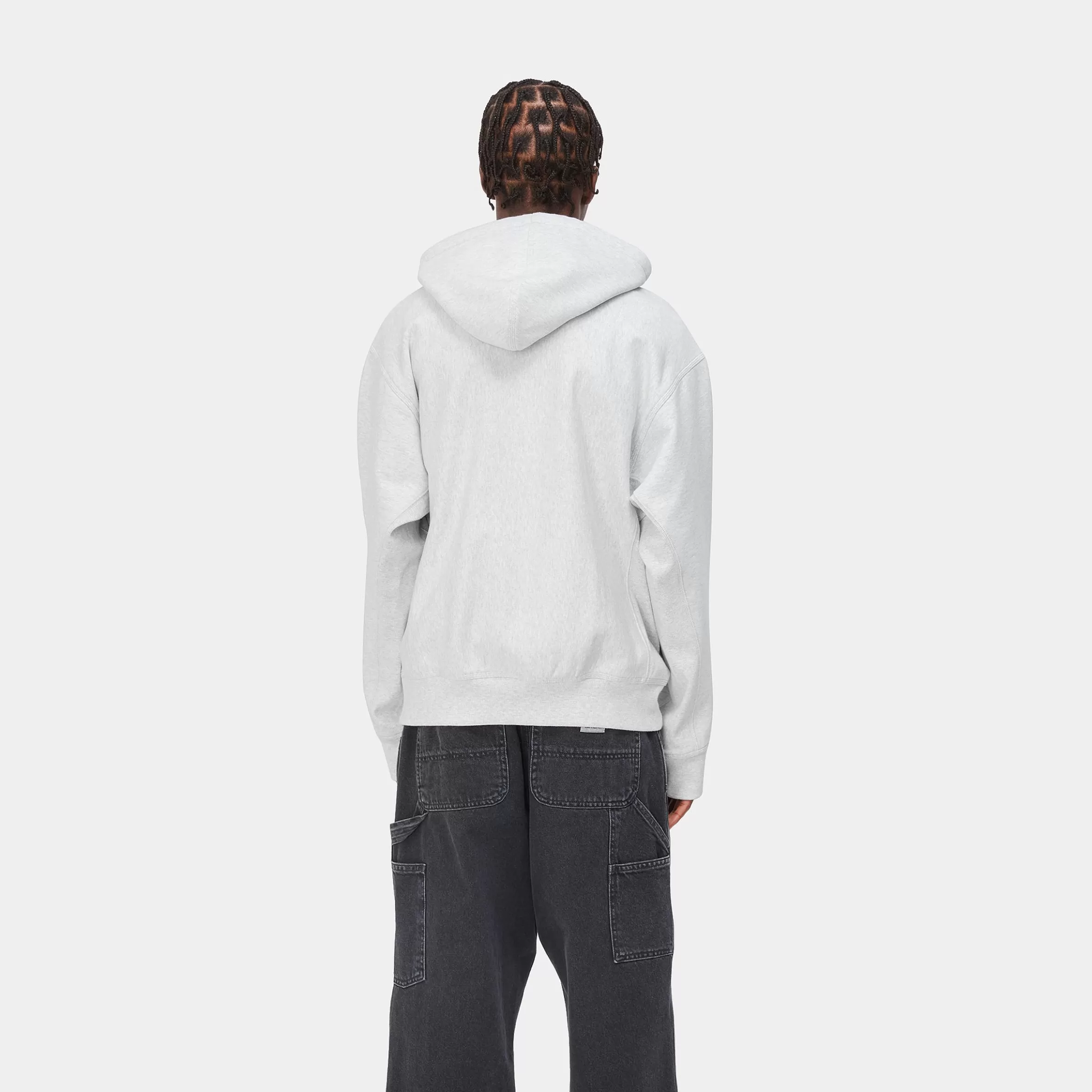 Sweats | Carhartt WIP Hooded American Script Sweatshirt Ash Heather