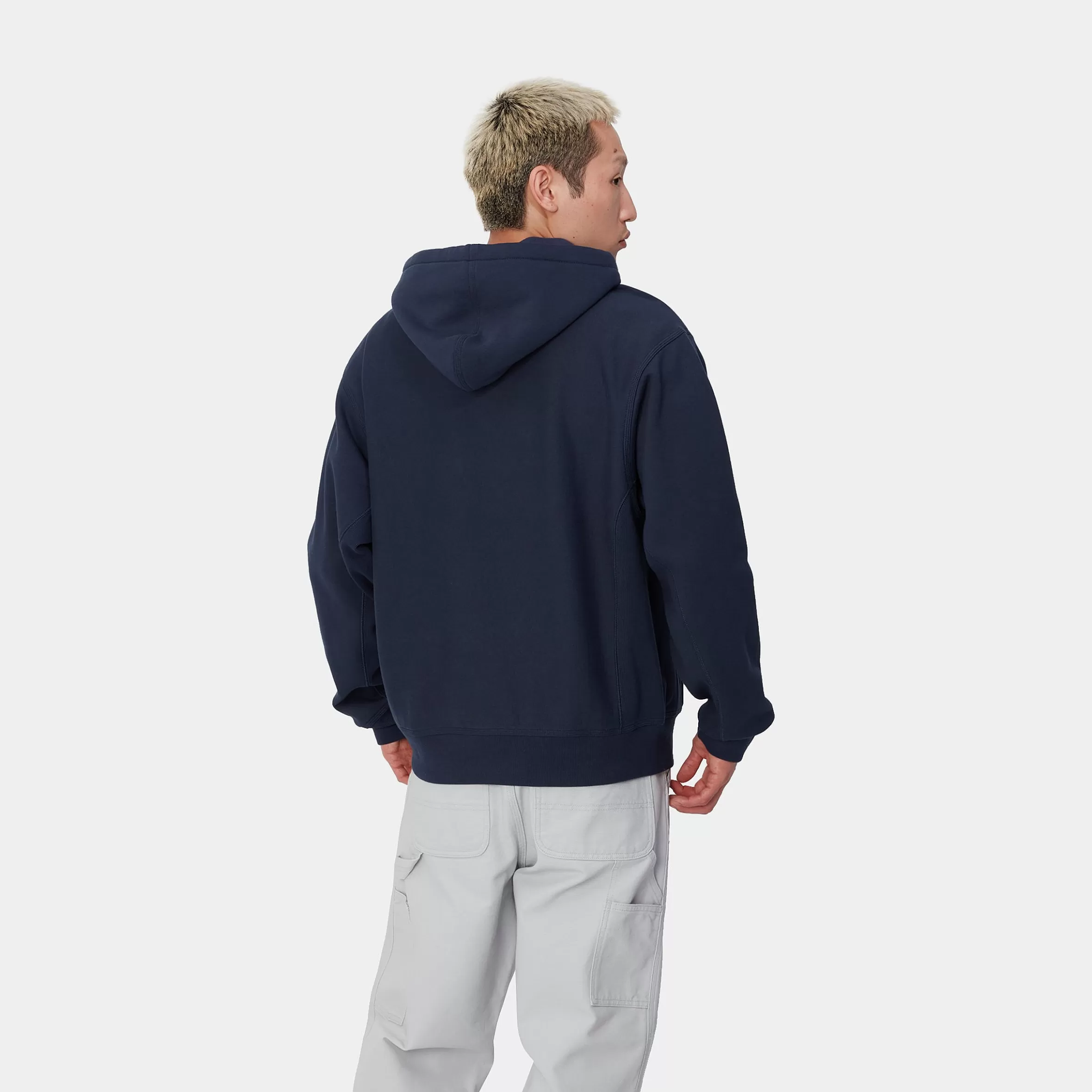 Sweats | Carhartt WIP Hooded American Script Sweatshirt Air Force Blue