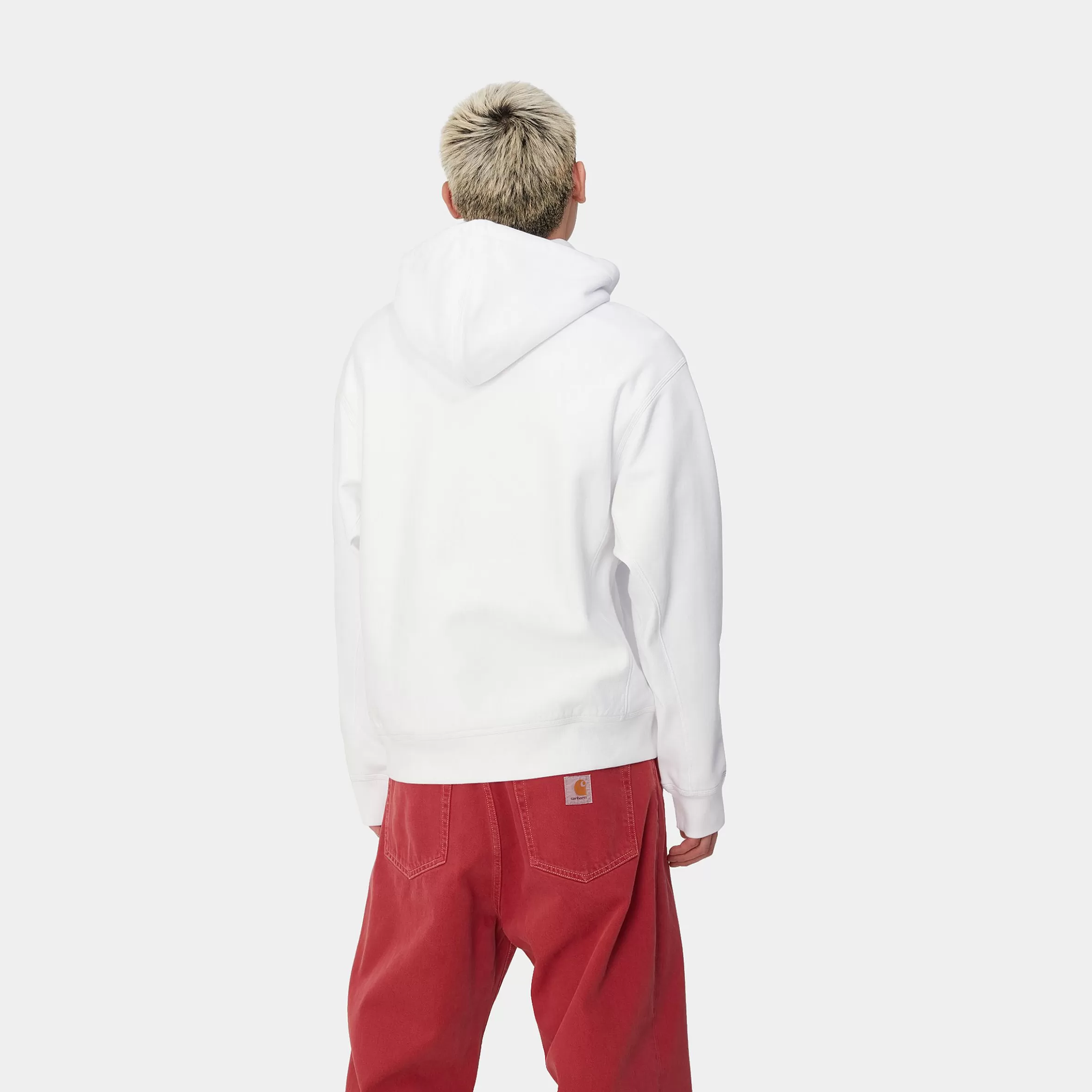 Sweats | Carhartt WIP Hooded American Script Sweatshirt White