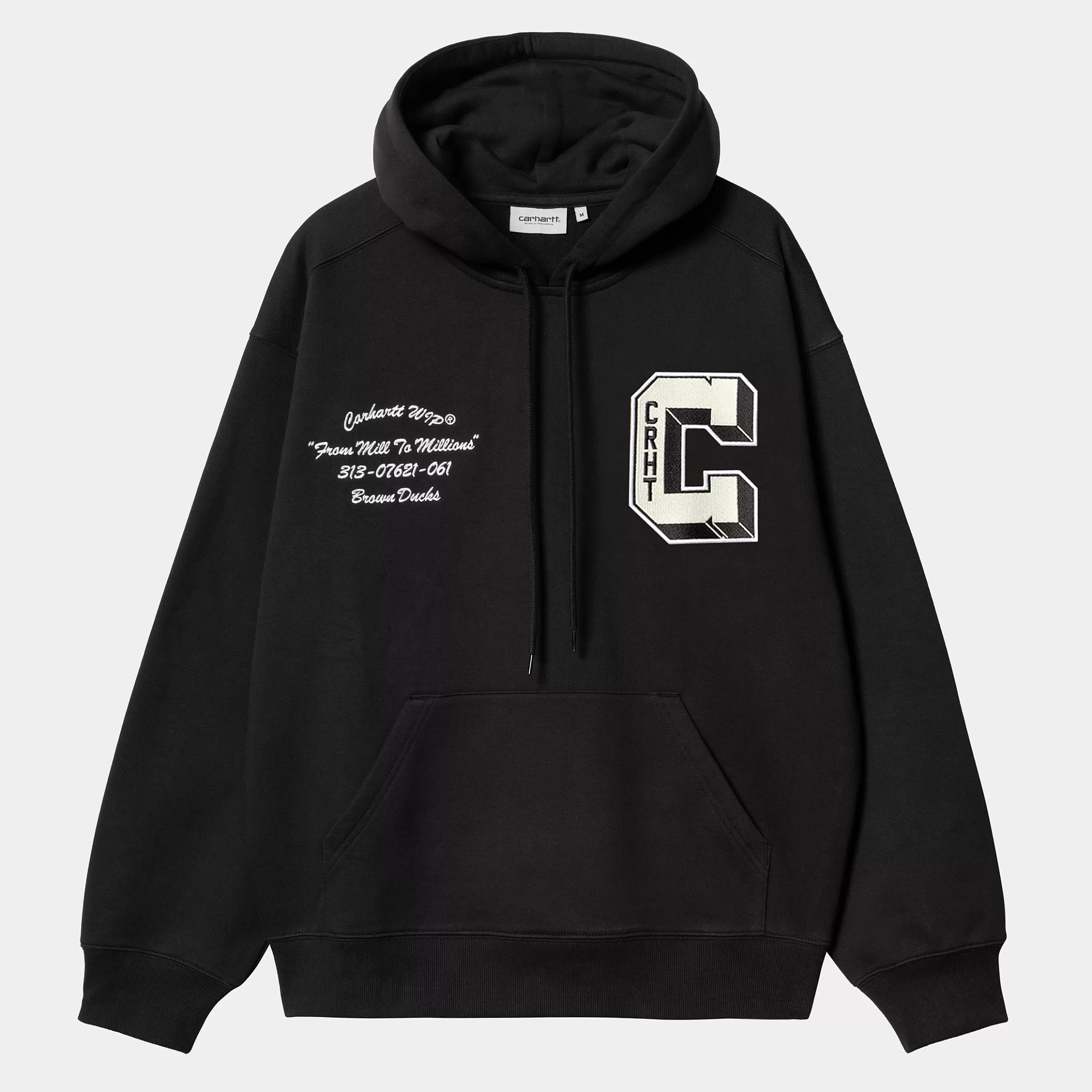 Sweats | Carhartt WIP Hooded Brown Ducks Sweat Black