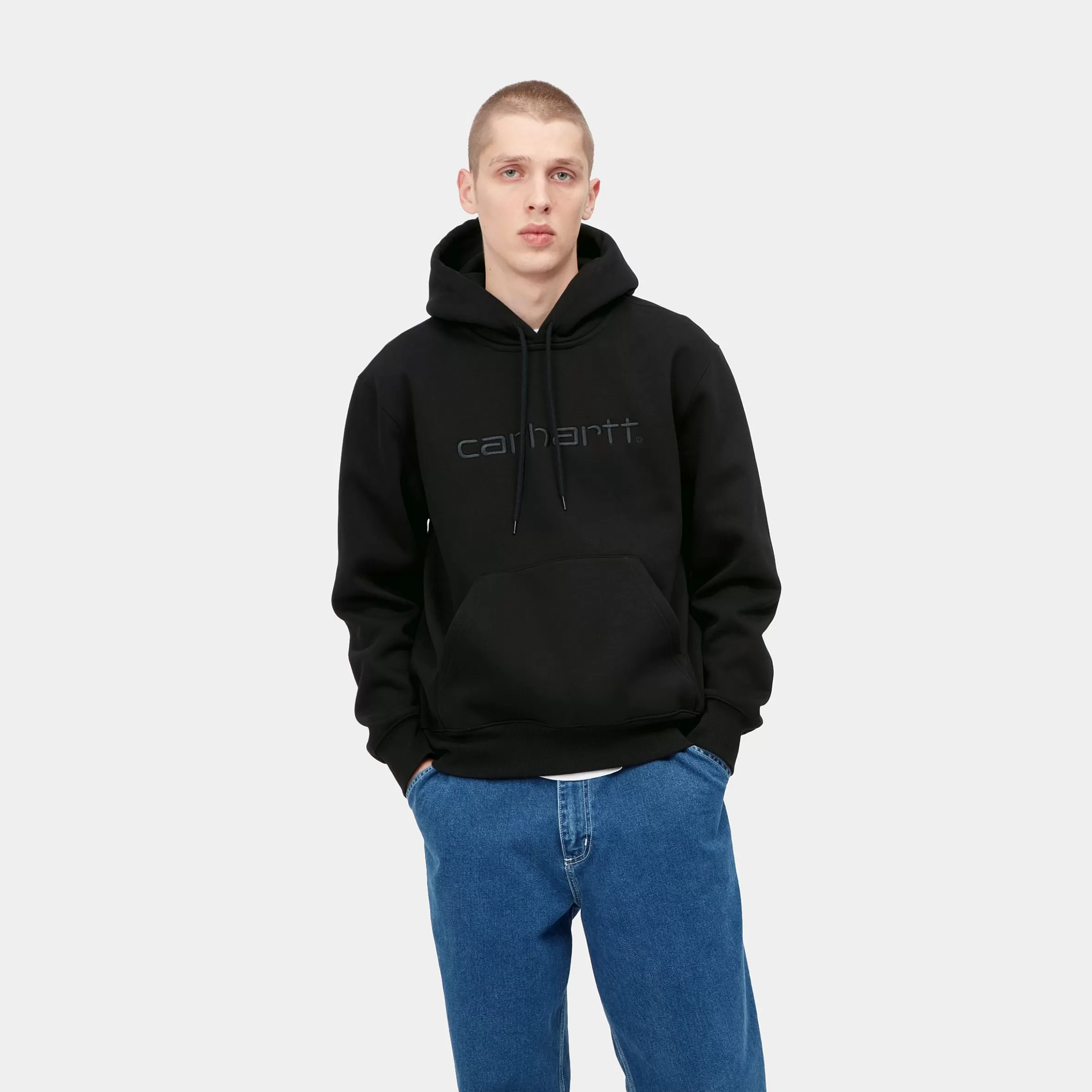 Sweats | Carhartt WIP Hooded Carhartt Sweatshirt Black / Black