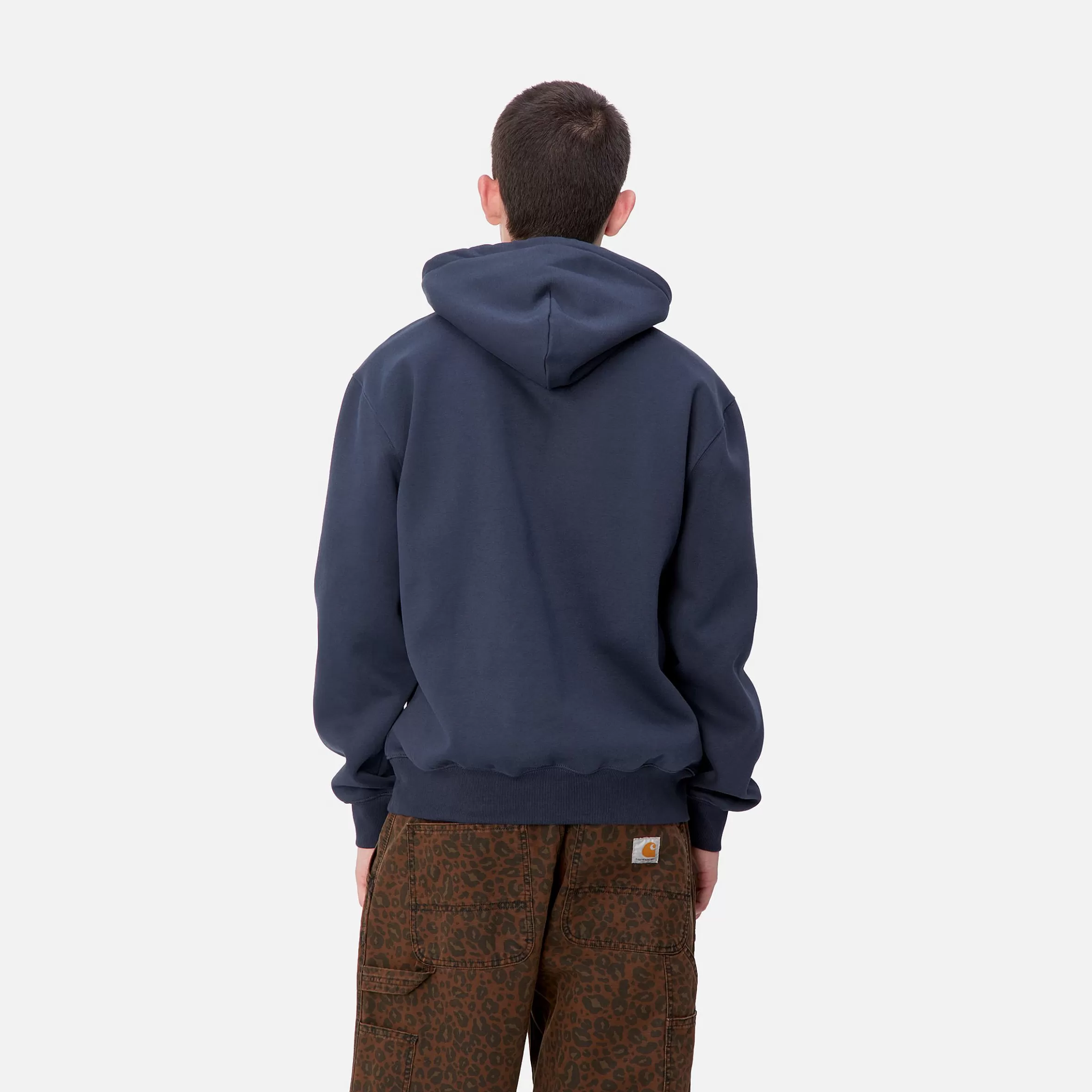 Sweats | Carhartt WIP Hooded Carhartt Sweatshirt Air Force Blue / Malbec