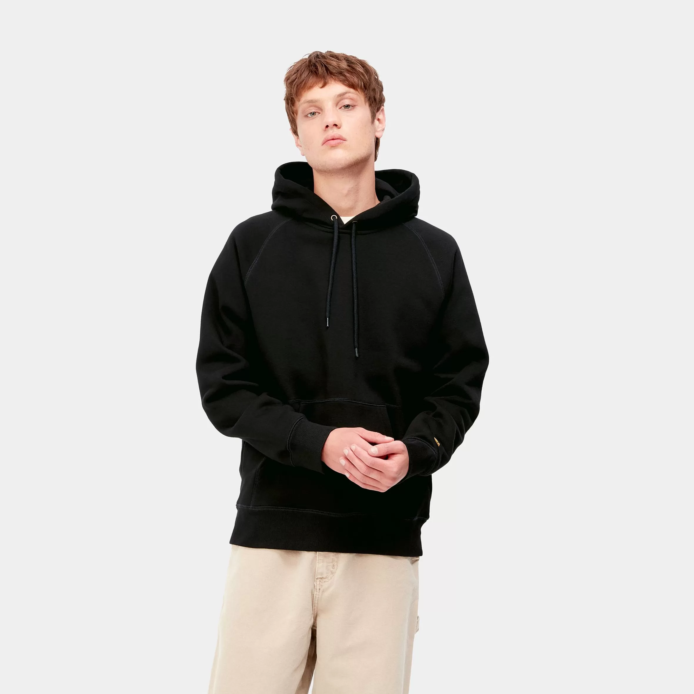 Sweats | Carhartt WIP Hooded Chase Sweatshirt Black / Gold