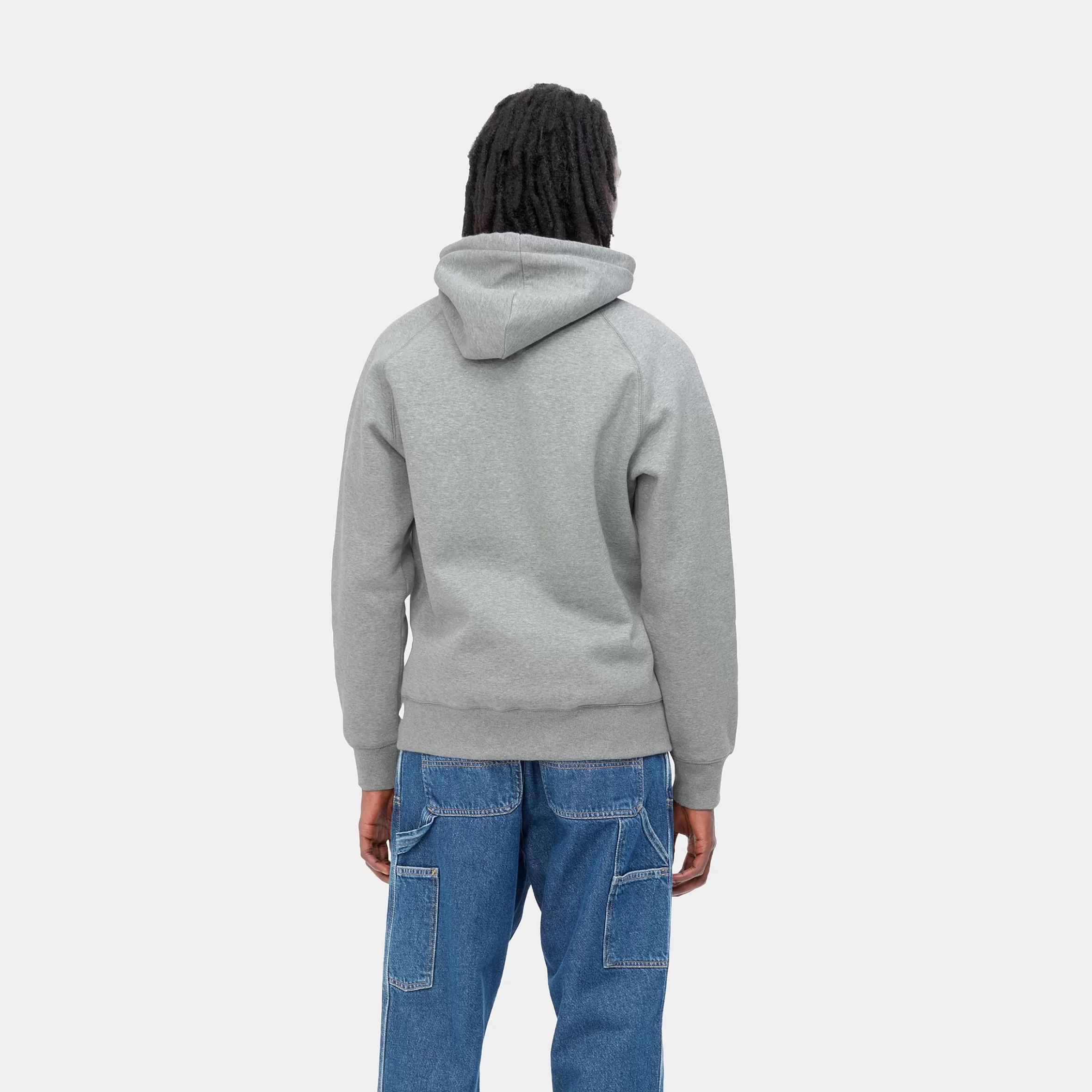 Sweats | Carhartt WIP Hooded Chase Sweatshirt Grey Heather / Gold