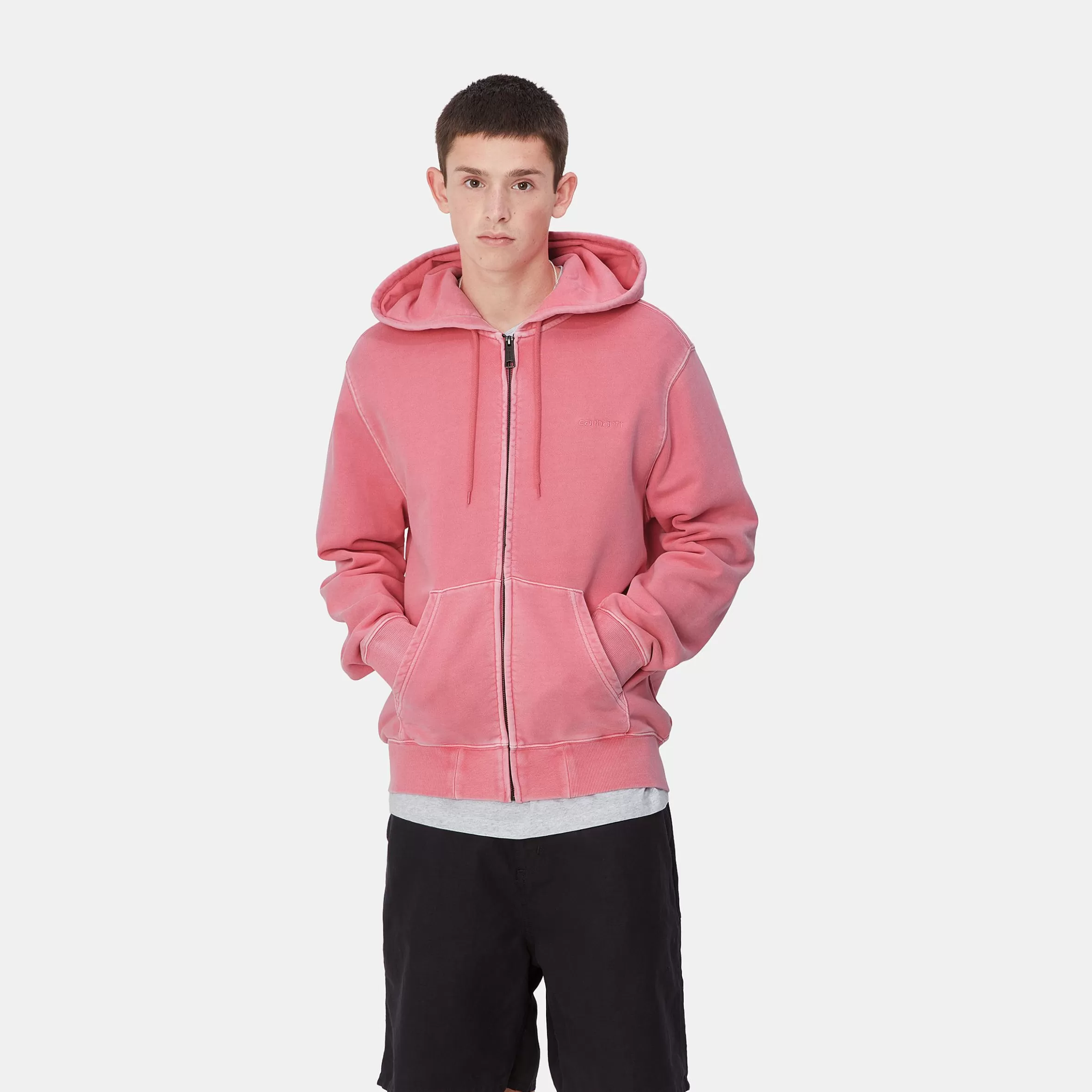 Sweats | Carhartt WIP Hooded Duster Script Jacket Charm Pink