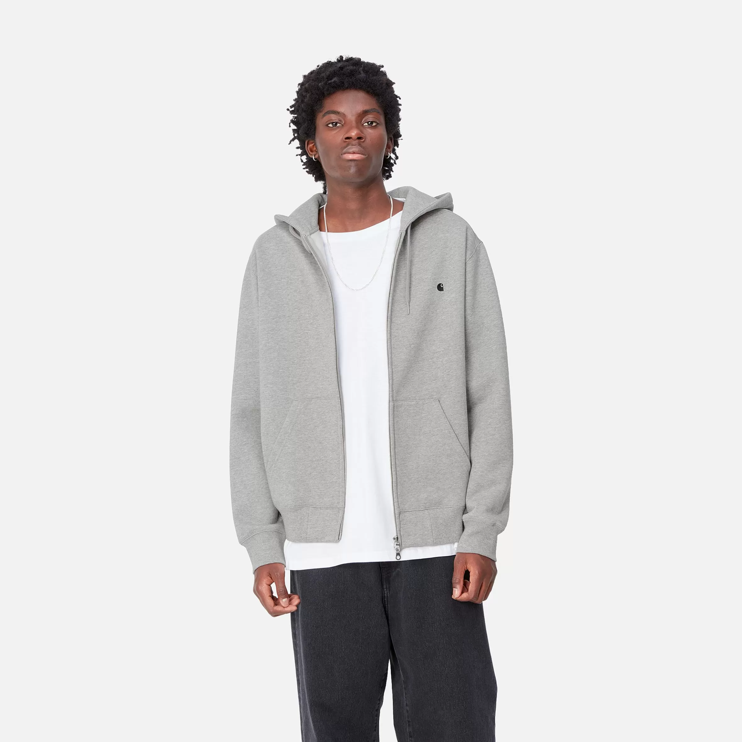 Blusões E Coletes | Sweats | Carhartt WIP Hooded Madison Jacket Grey Heather / Dark Navy