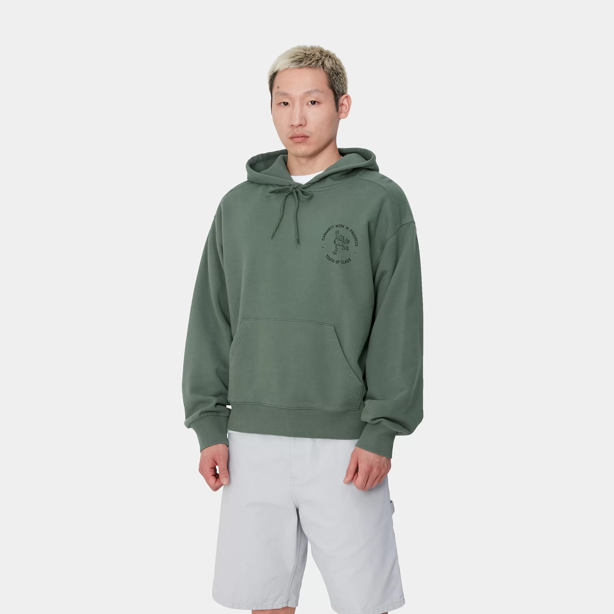 Sweats | Carhartt WIP Hooded Stamp Sweat Duck Green / Black