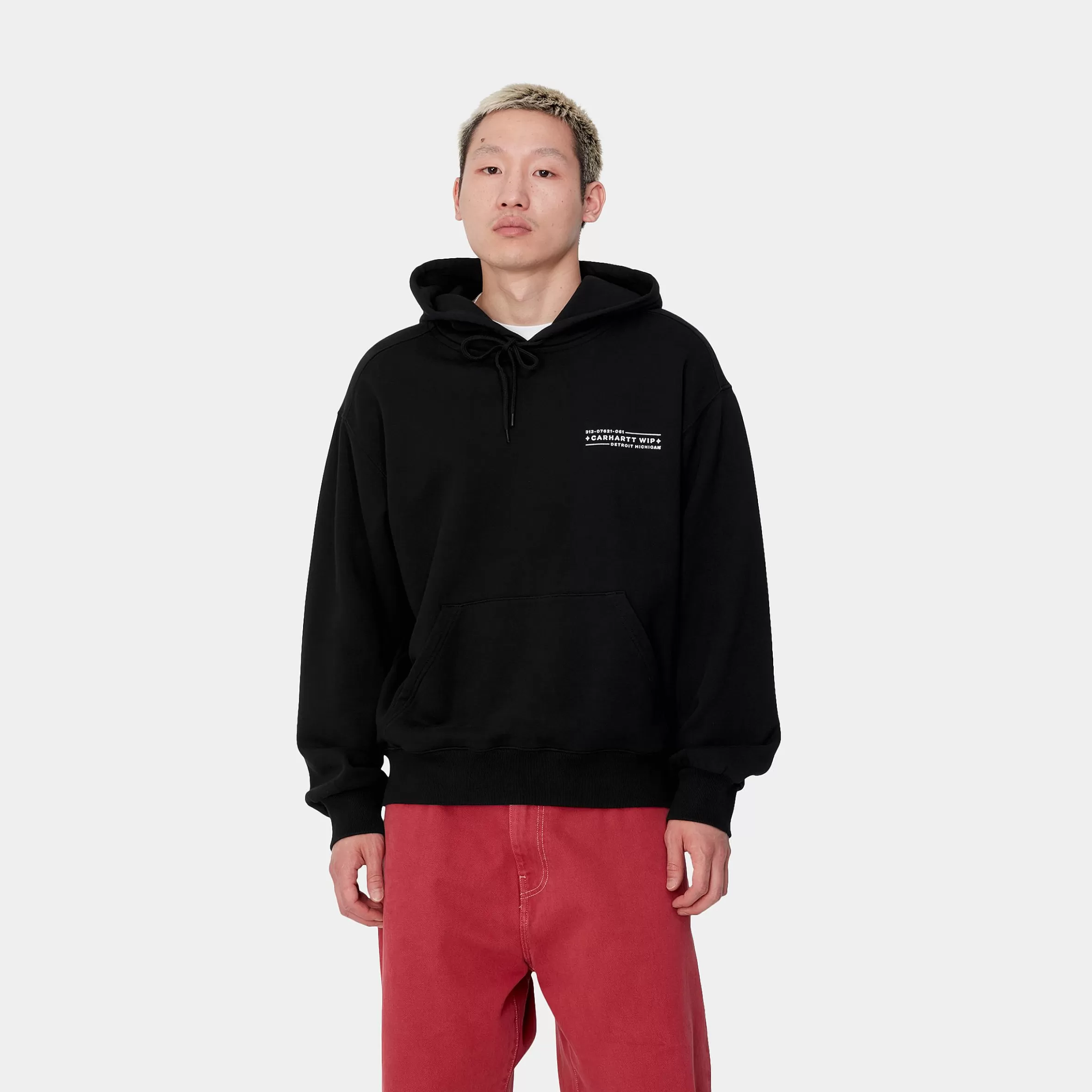 Sweats | Carhartt WIP Hooded Stamp Sweat Black / White