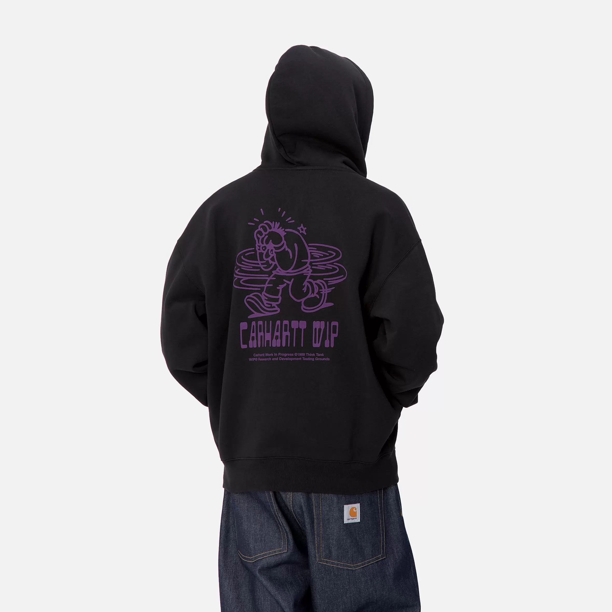 Sweats | Carhartt WIP Hooded Think Tank Sweat Jacket Black / Purple