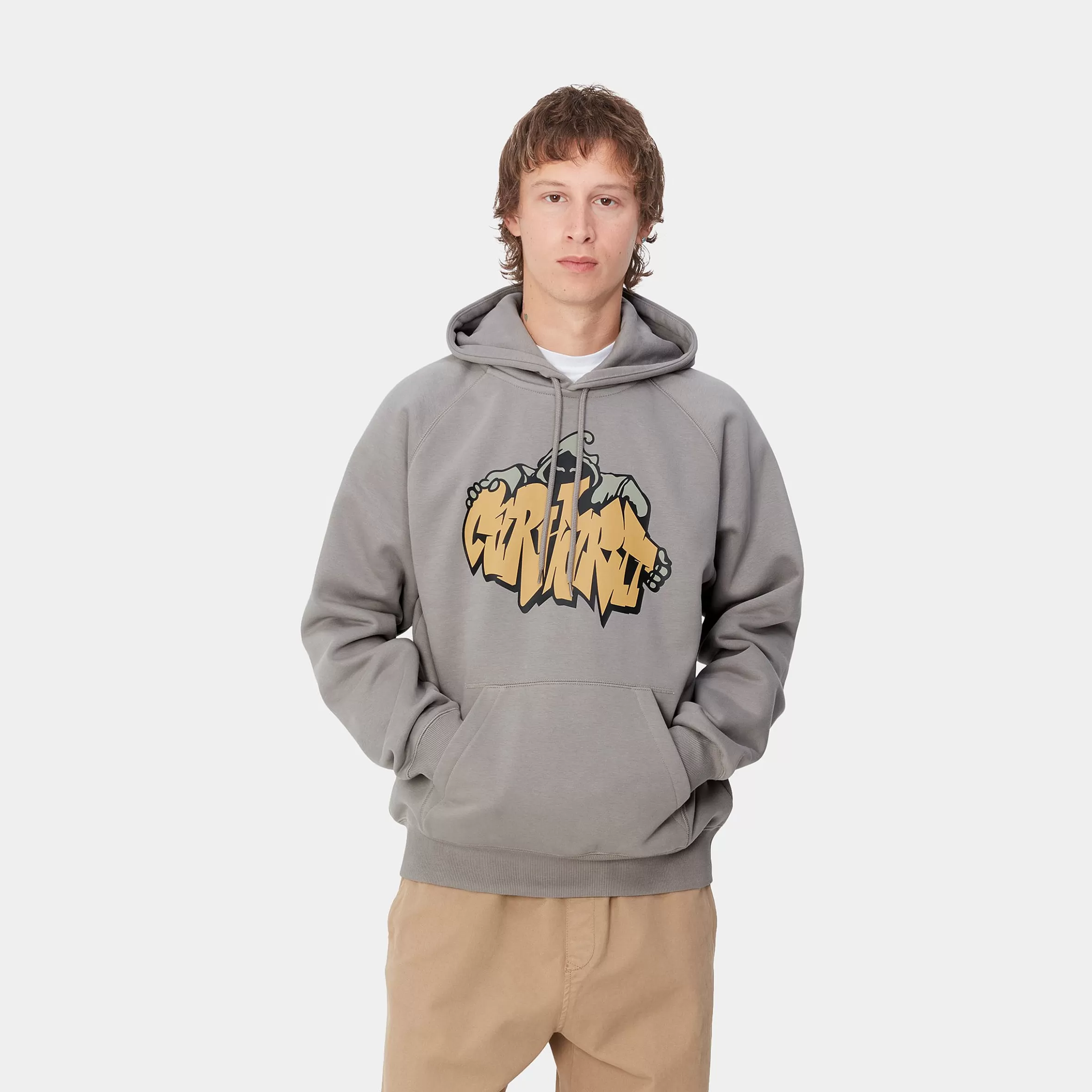 Sweats | Carhartt WIP Hooded Yute Sweat Misty Grey