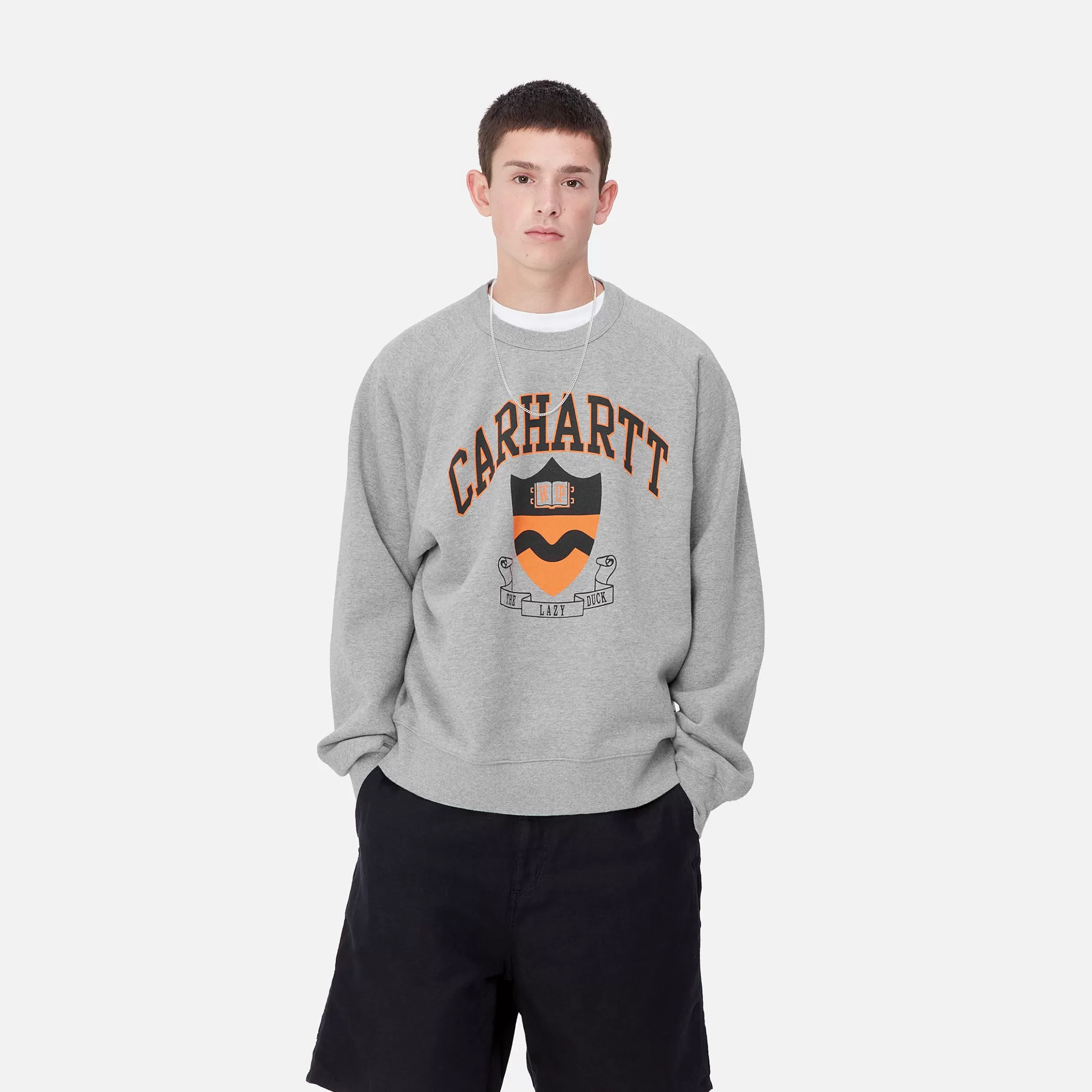 Sweats | Carhartt WIP Lazy Duck Academy Sweat Grey Heather